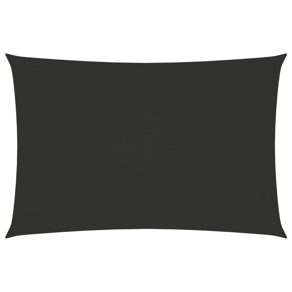 vidaXL Sonnensegel 6 x 8 m Sonnensegel Oxford-Gewebe Rechteckig 6x8 m Anthrazit Beschattu