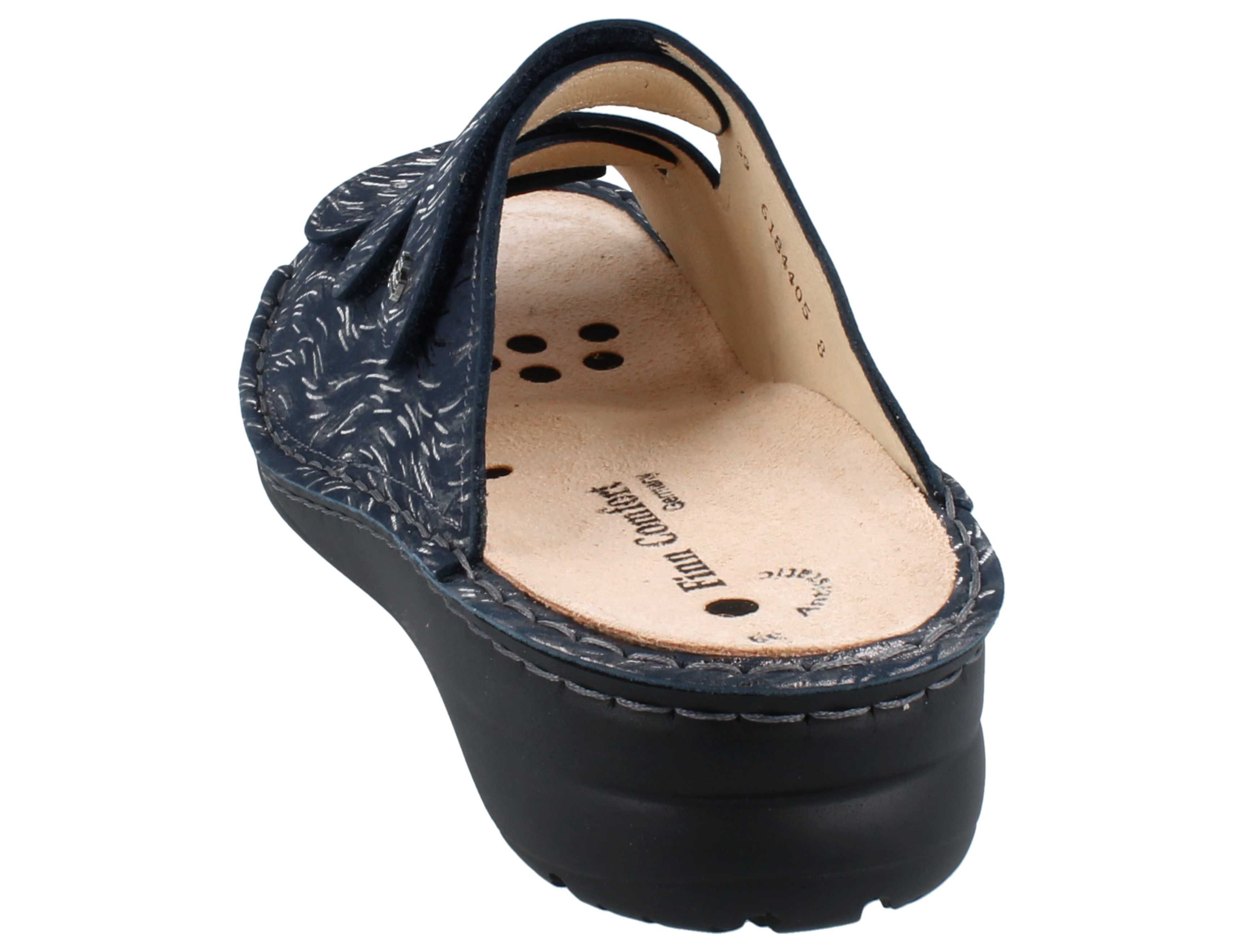 Finn Comfort FINN COMFORT Comporta Damen Pantolette antistatic indigoblau Pantolette Wechselfußbett