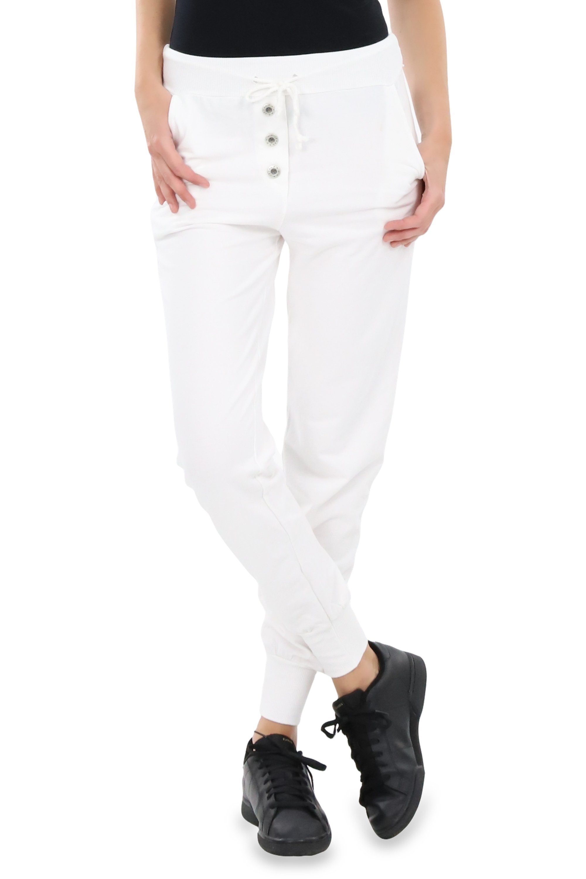 malito more than fashion Sweathose malito Damen Jogginghose im Classic Look, Sporthose in Unifarben, Jogging Hose Skinny Fit
