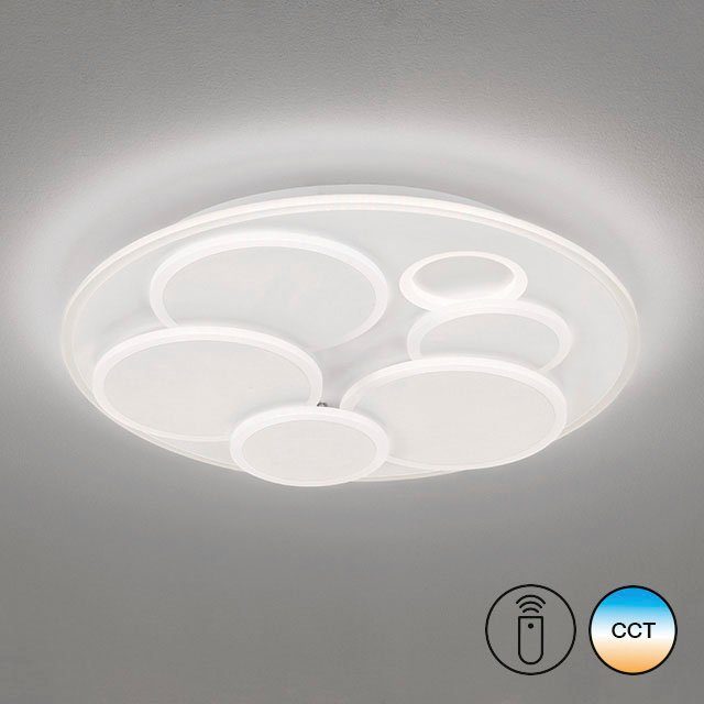 FISCHER & HONSEL LED Deckenleuchte Dots, Dimmfunktion, LED fest integriert, warmweiß - kaltweiß