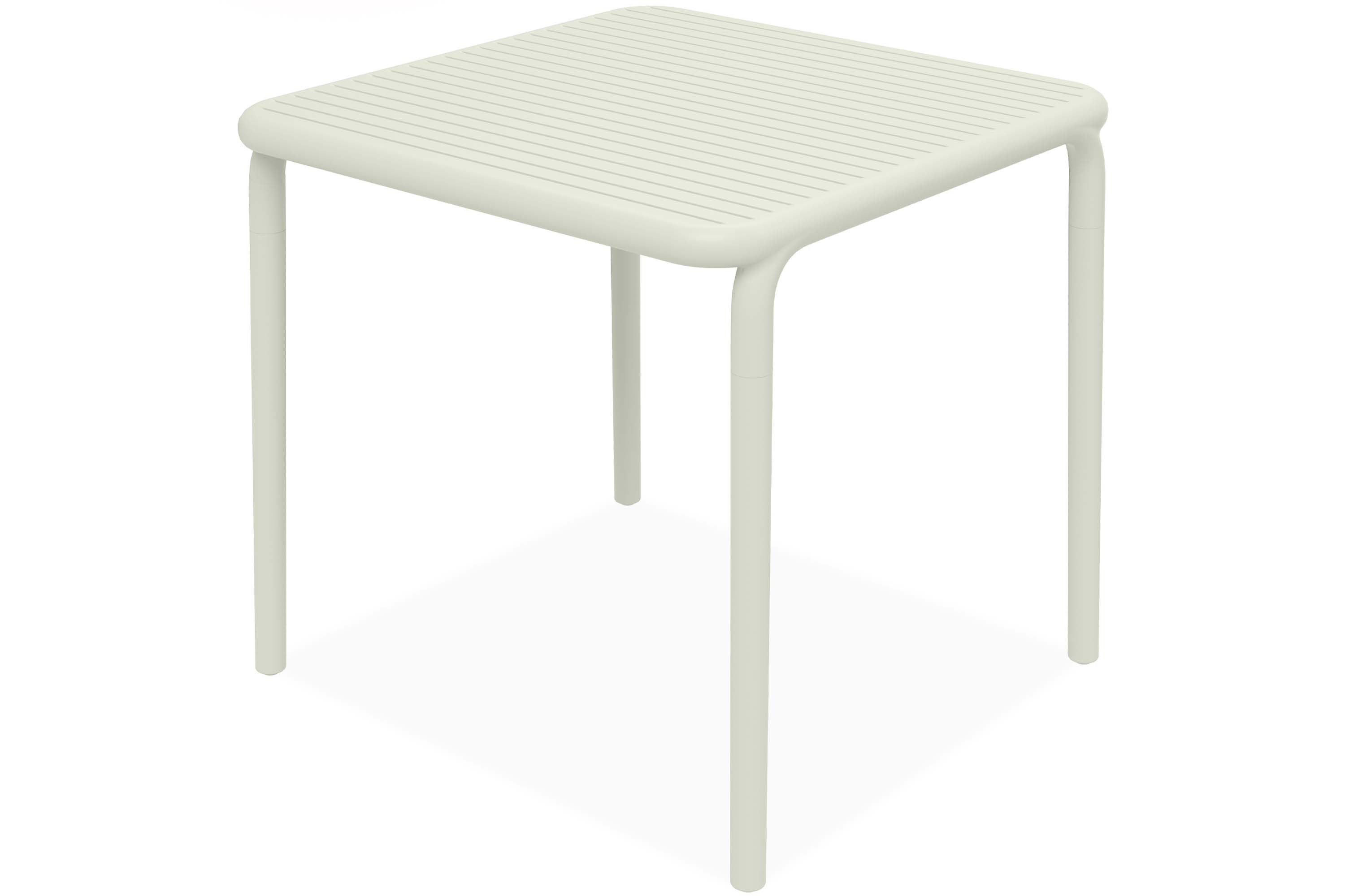 KONSIMO® Gartentisch FICCARI Quadratischer Gartentisch Outdoor-Tisch, hergestellt in der EU, Balkontisch, Wetterfestes Material, 100% recycelbar, Höhe: 75,5 cm
