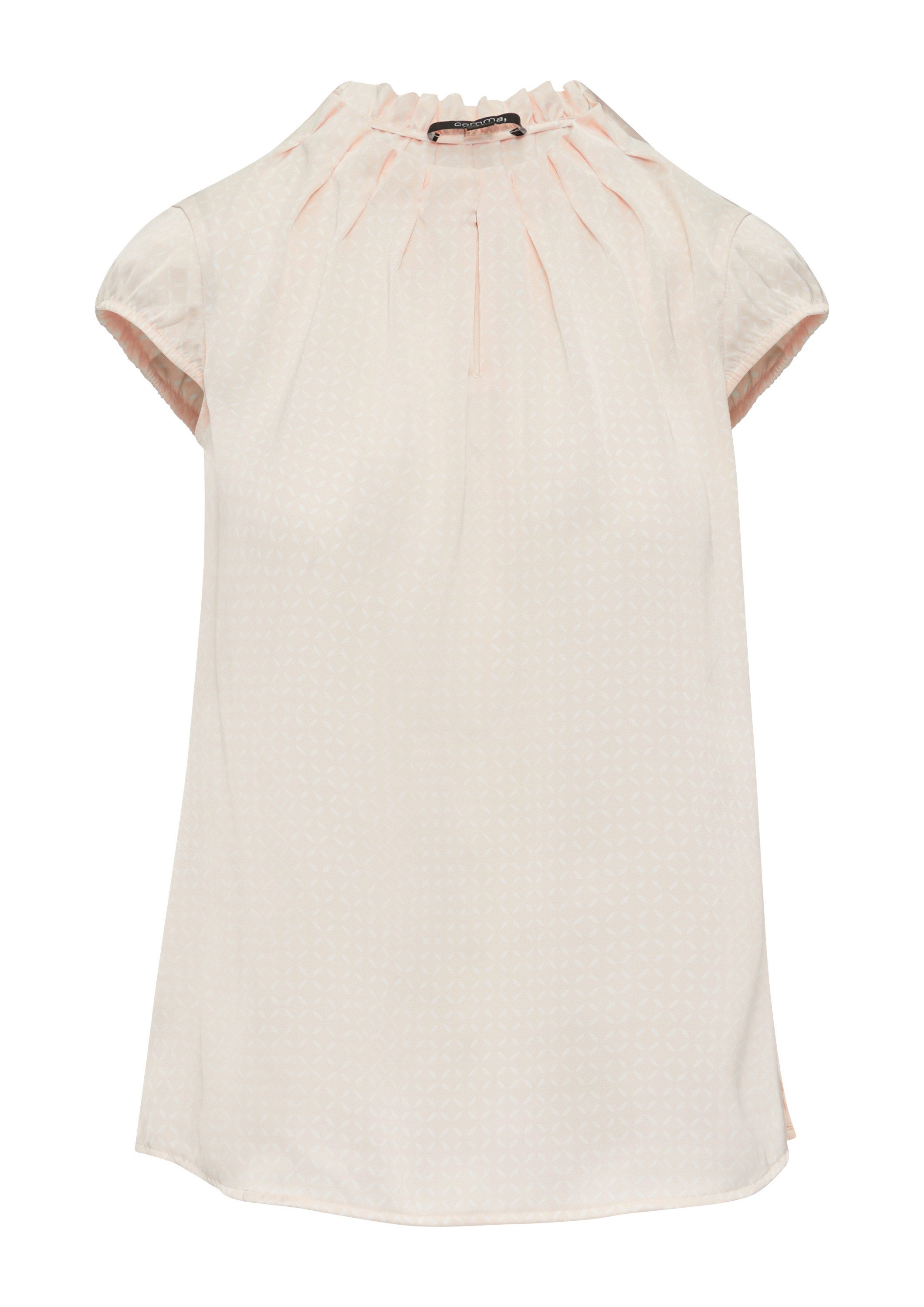 comma Kurzarmbluse Bluse Satinbluse mit Raffung günstig online kaufen