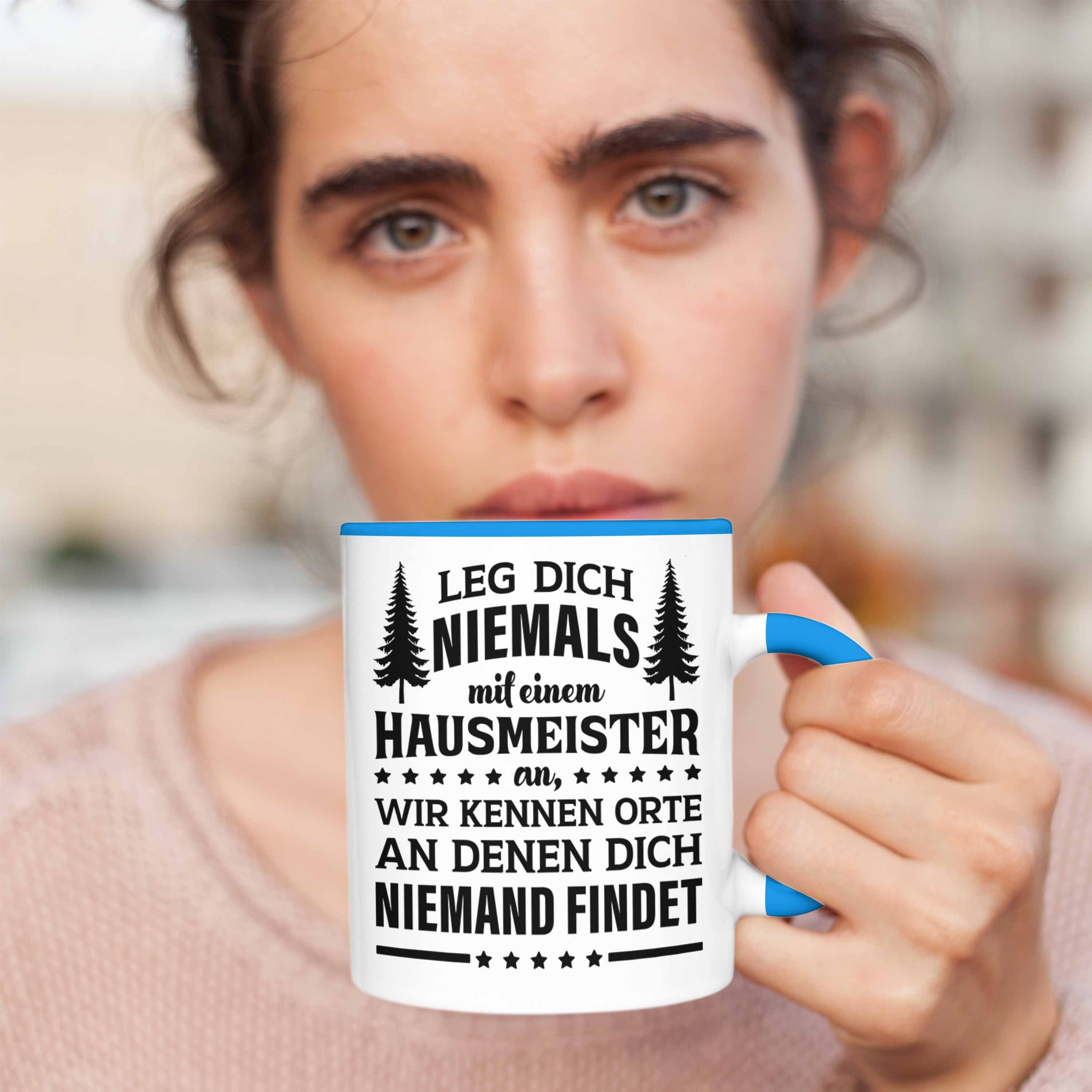 Geschenke Haustechniker Tasse Blau Trendation - Lustig Spruch Tasse Trendation Lustige Hausmeister Sprüche