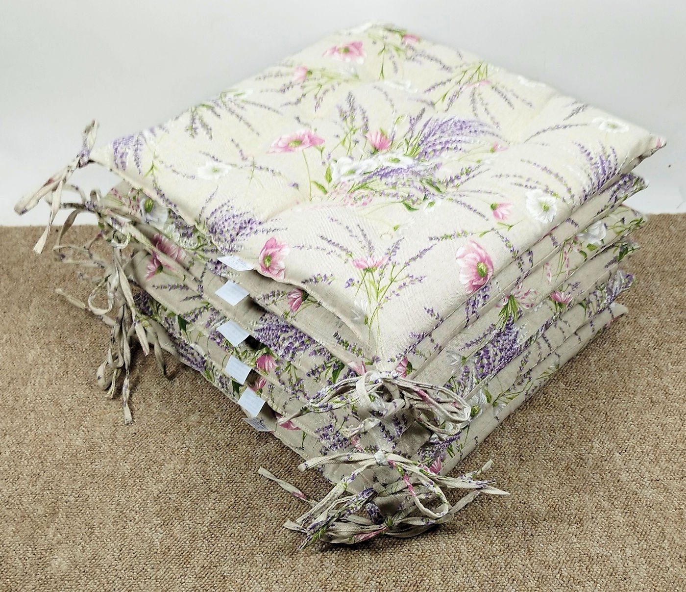 Rattani Sitzkissen Set 6 x Stuhlkissen / Sitzkissen Fabia 40 x 40 cm Dicke günstig online kaufen