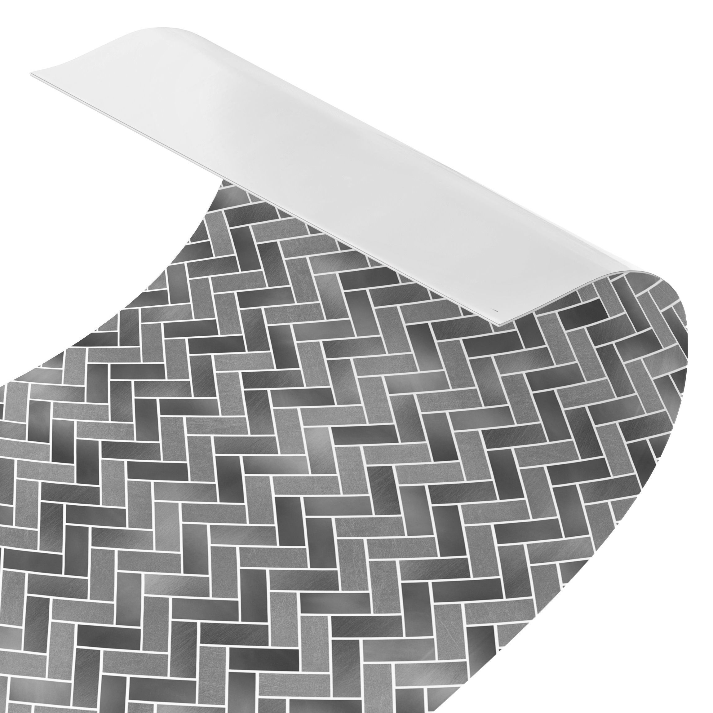 Bilderdepot24 Küchenrückwand selbstklebend grau mit Motiv, (1-tlg., Nischenrückwand - für Fliesenspiegel ohne Bohren - matt), Nischenrückwand Fliesenoptik fugenlos Wandpaneel Küche Herd