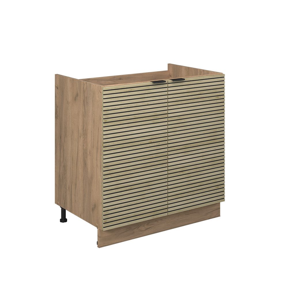 Vicco Spülenunterschrank Fame-Line, Eiche Paneel/Goldkraft Eiche, günstig online kaufen