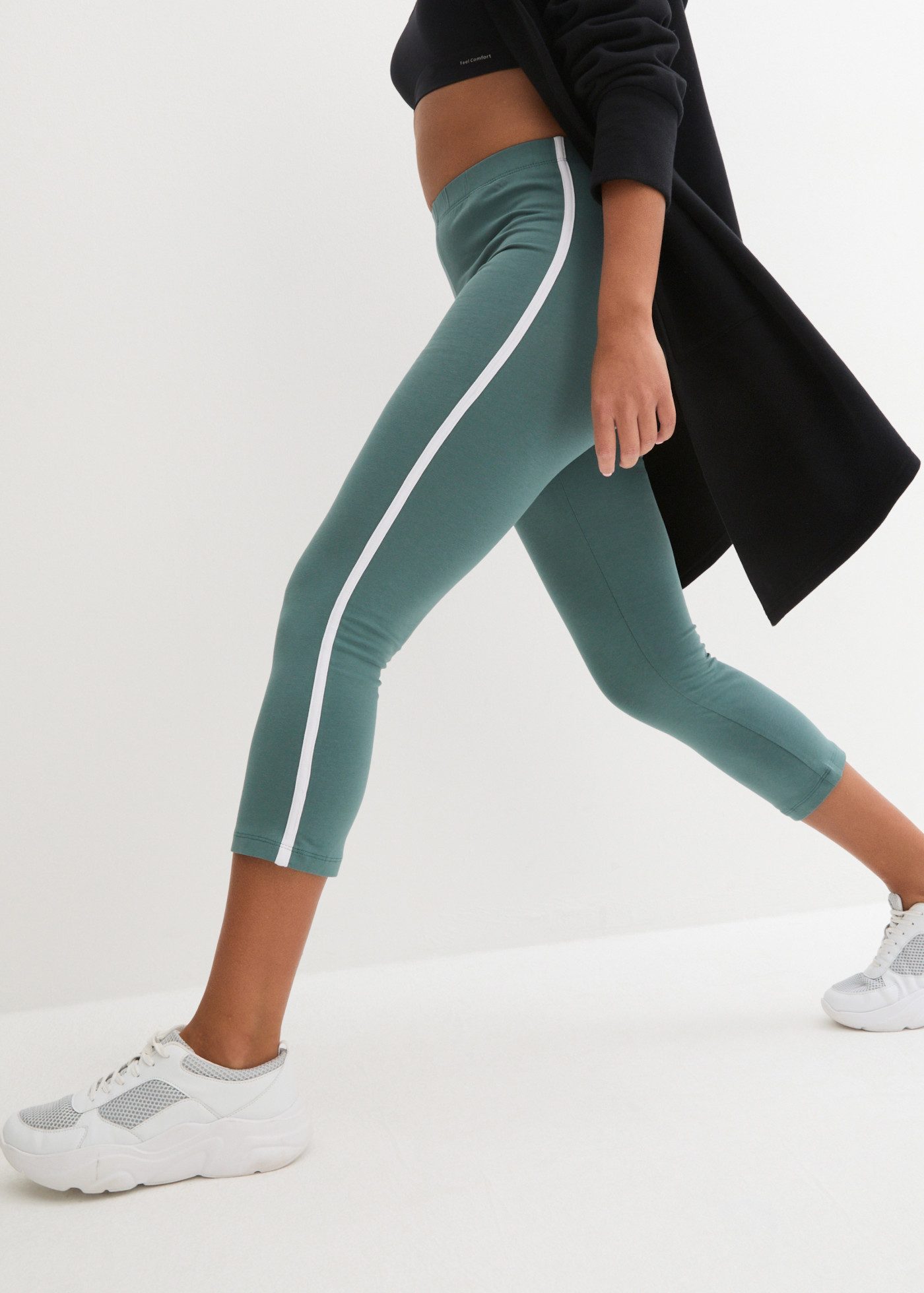 bonprix Trainingstights aus Baumwoll-Stretch-Material, mit Elasthan-Anteil, Skinny Fit