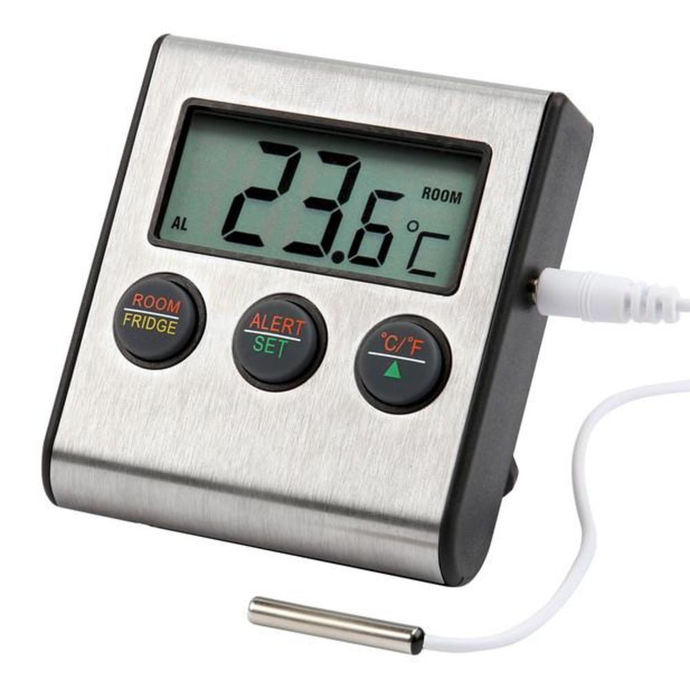 Olympia Temperatursensor FTS 200 Alarmanlage (868 MHz, Min./Max.-Alarm, 30-Sek.-Messung, externer Fühler)