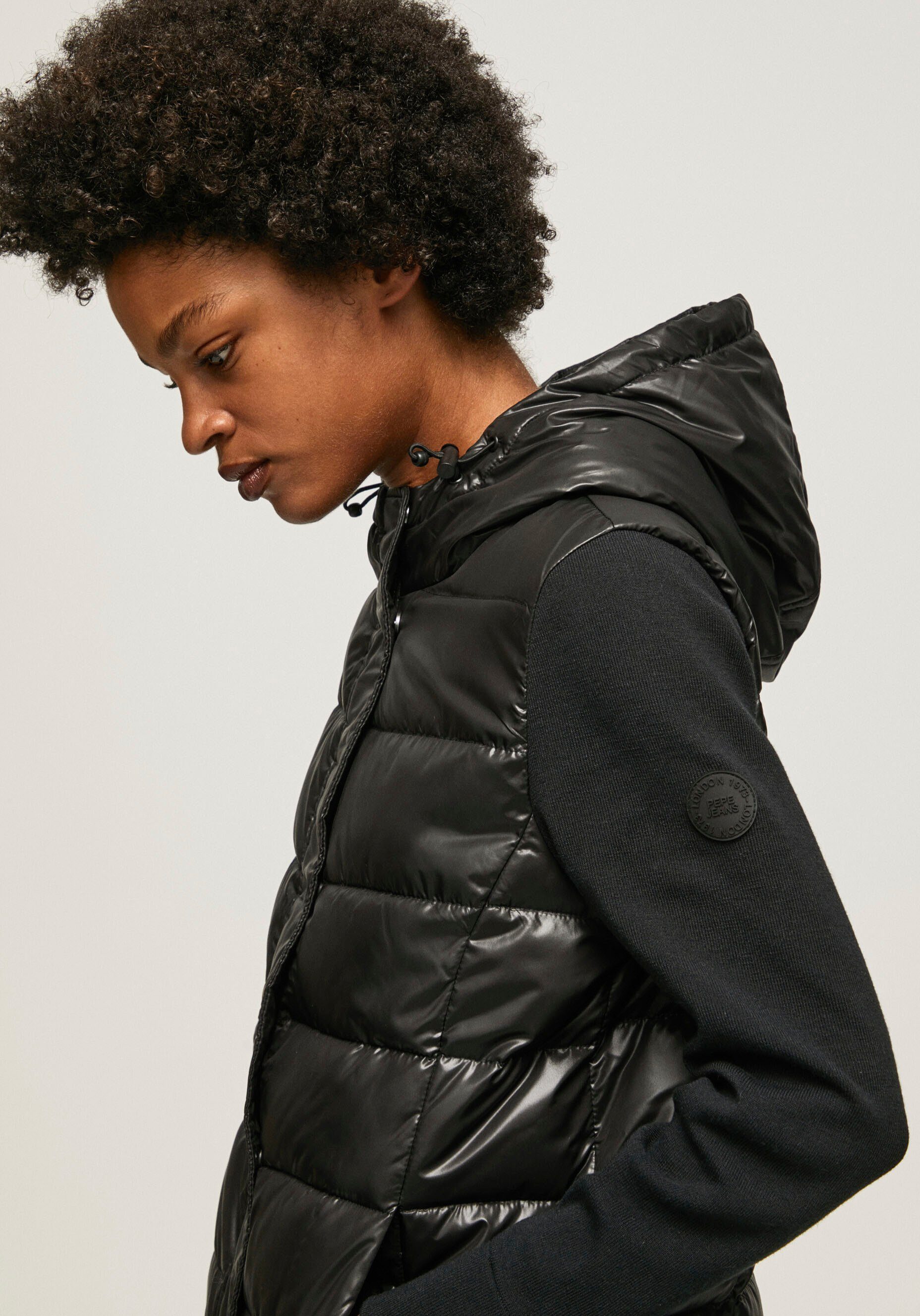 Pepe Jeans Materialmix im Steppjacke