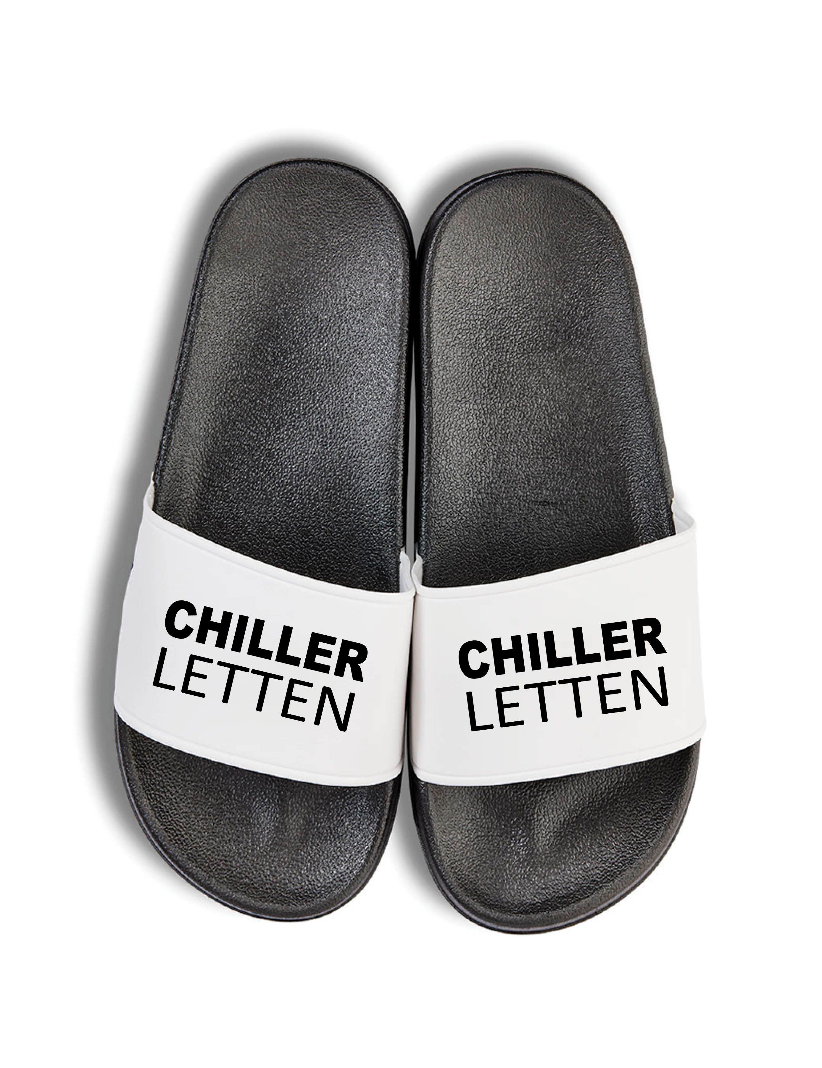 Youth Designz Herren Damen Тапочки "Chiller Letten" Fun-Print lustig Geschenk Badeschuh mit witzigen Aufdruck für Männer und Frauen