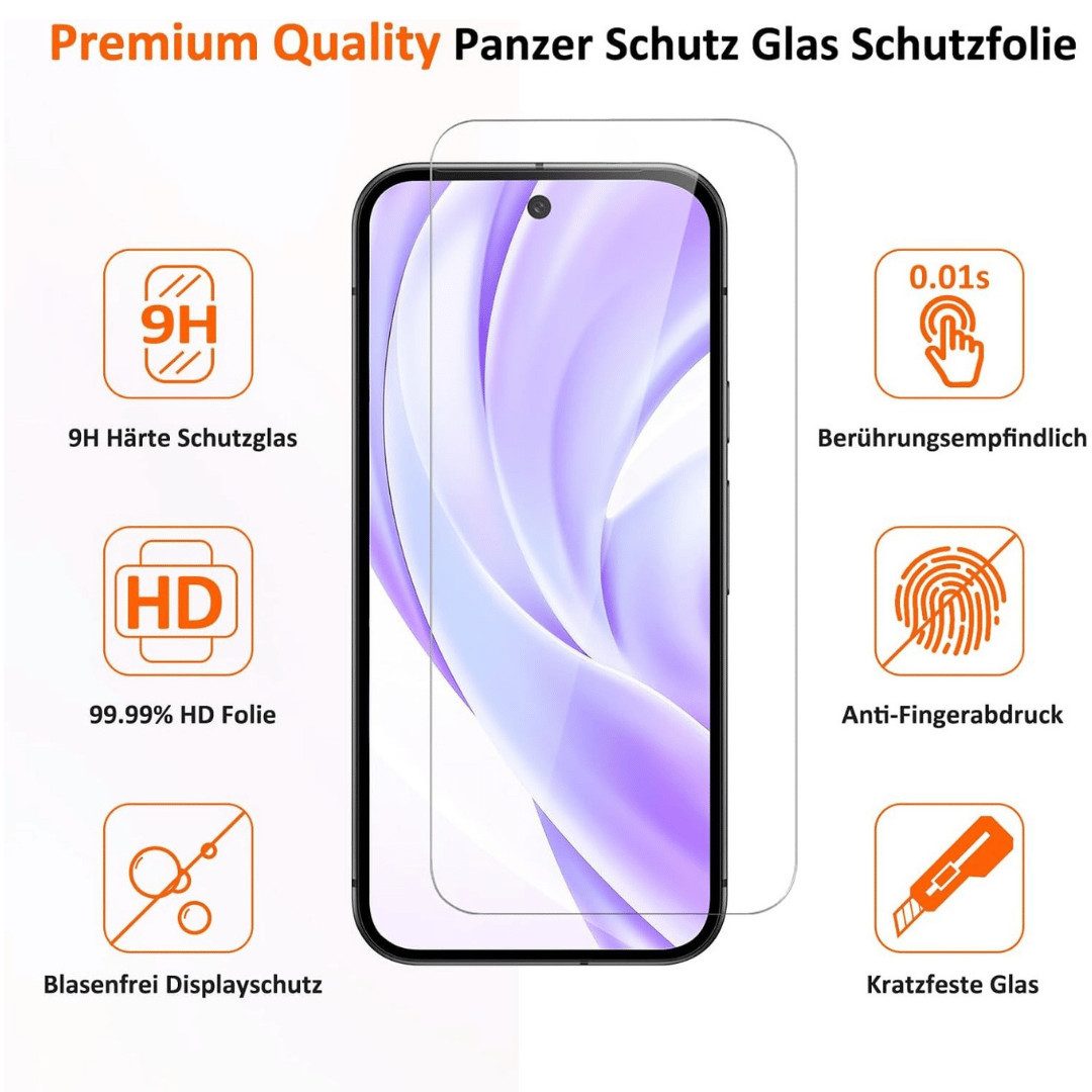 SmartUP Displayschutzglas 2X Schutzglas für Google Pixel 10A Display Panzerfolie Full Screen 9H für Google Pixel 10A, 2 Stück, Rundumschutz, passgenaue Verarbei – Bild 2 von 5