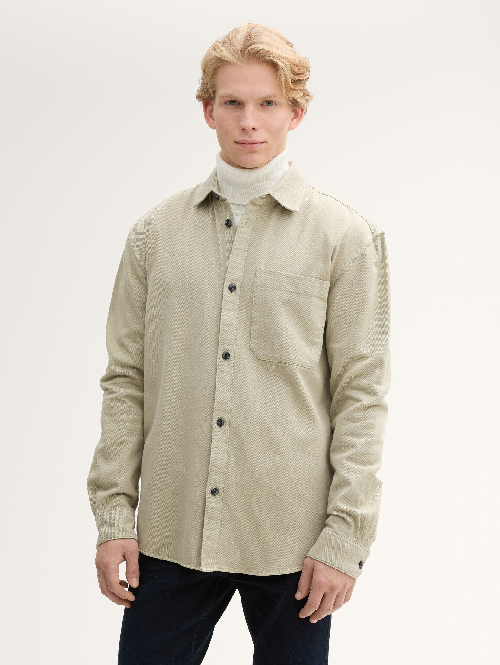 TOM TAILOR Denim Langarmhemd Blusen & Shirts Relaxed Fit Hemd mit Brusttasche