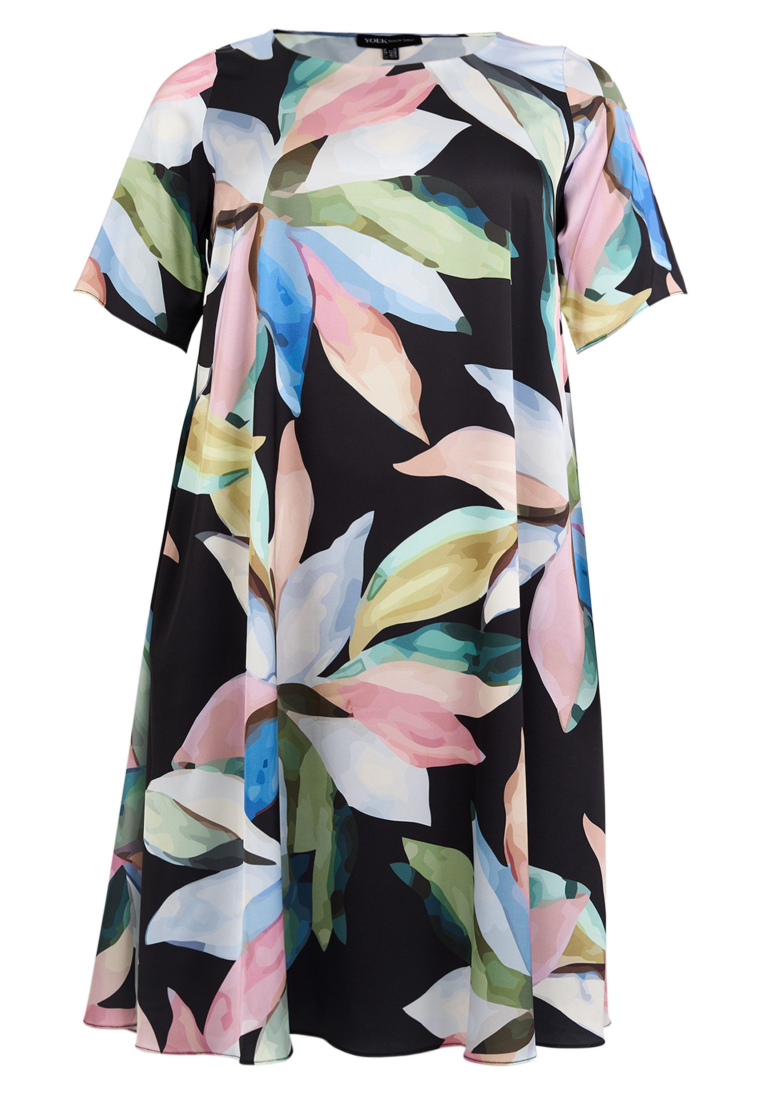 YOEK A-Linien-Kleid Damen Kleid mit Druck Bio-Baumwolle günstig online kaufen