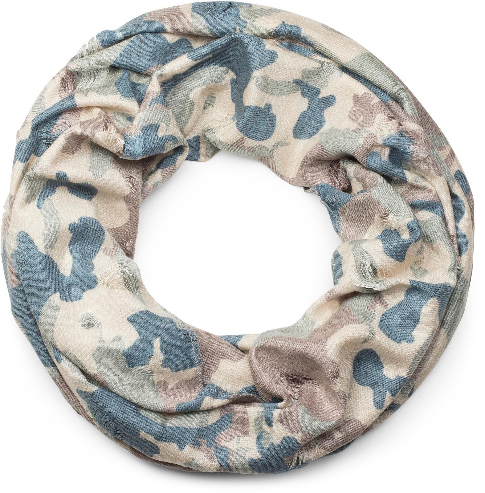 styleBREAKER Loop Destroyed Loop mit Camouflage Muster, (1-St) günstig online kaufen