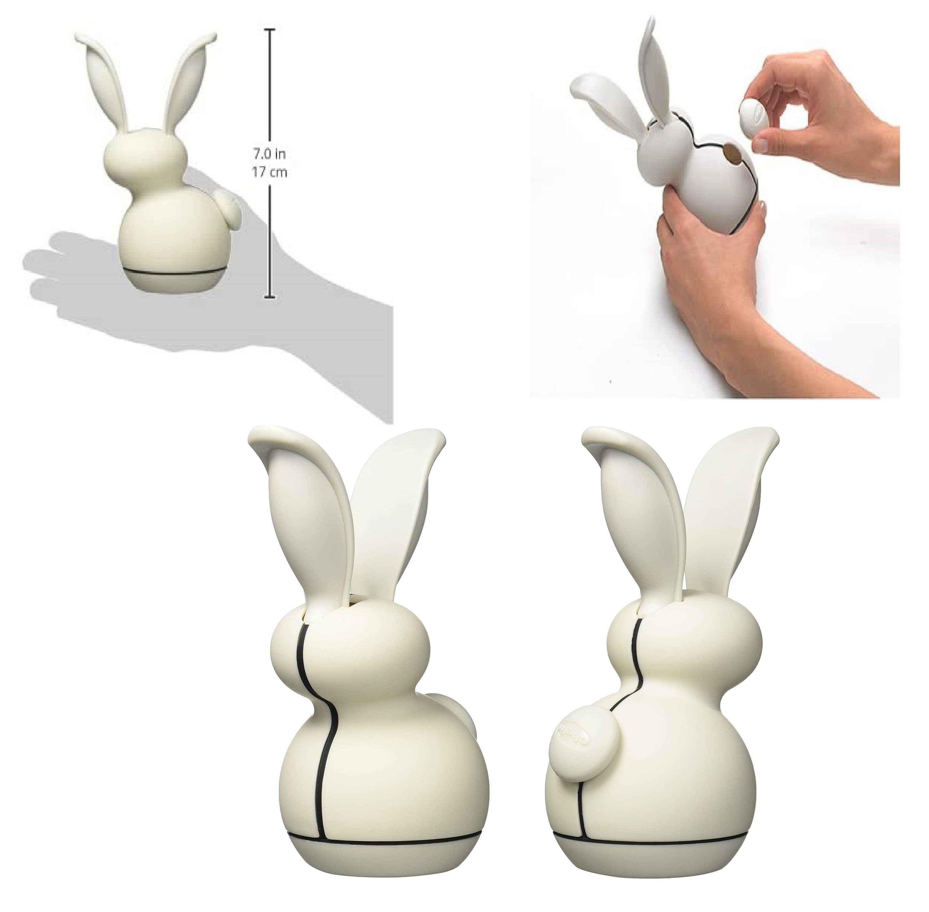 chef'n Salz-/Pfeffermühle Chef´n SGRA-SME G'Rabbit Salt Einhand-Salzmühle, weiß