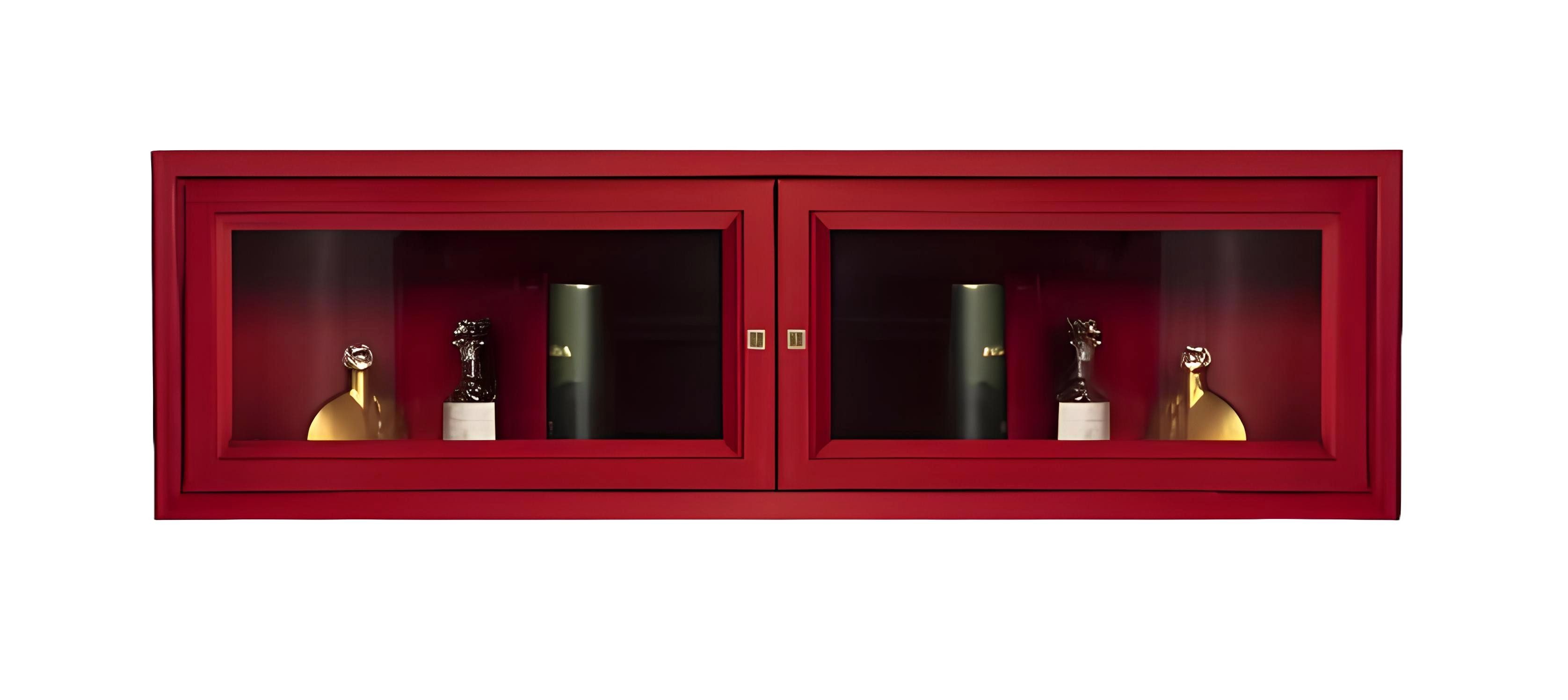 JVmoebel Wandregal Luxuriöses rotes Regal aus edlem Holz im Art déco Design, 1-tlg., Made in Europa