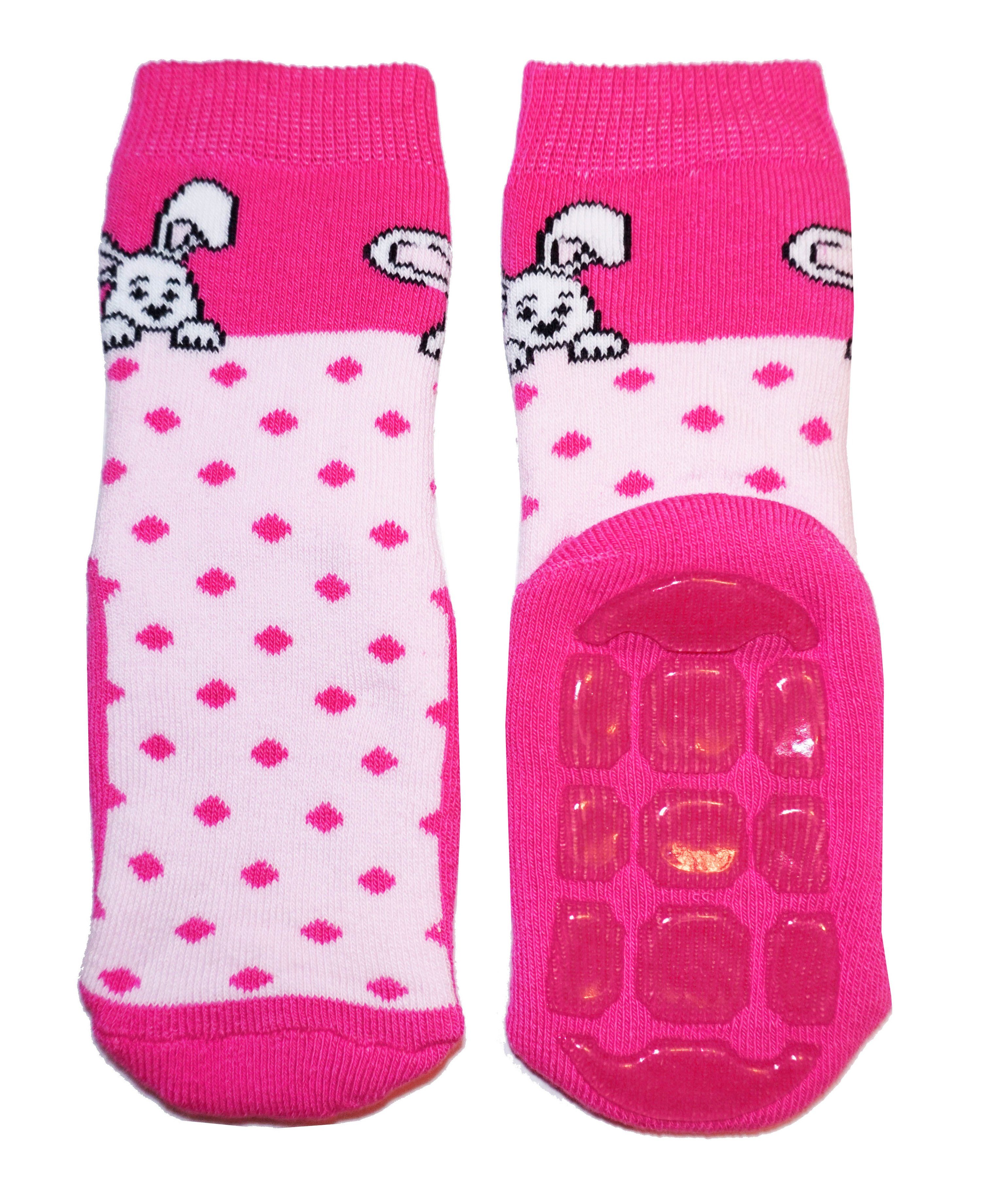 ABS-Socken Kinder ABS-Socken >>Neugieriger Hase<< aus Baumwolle