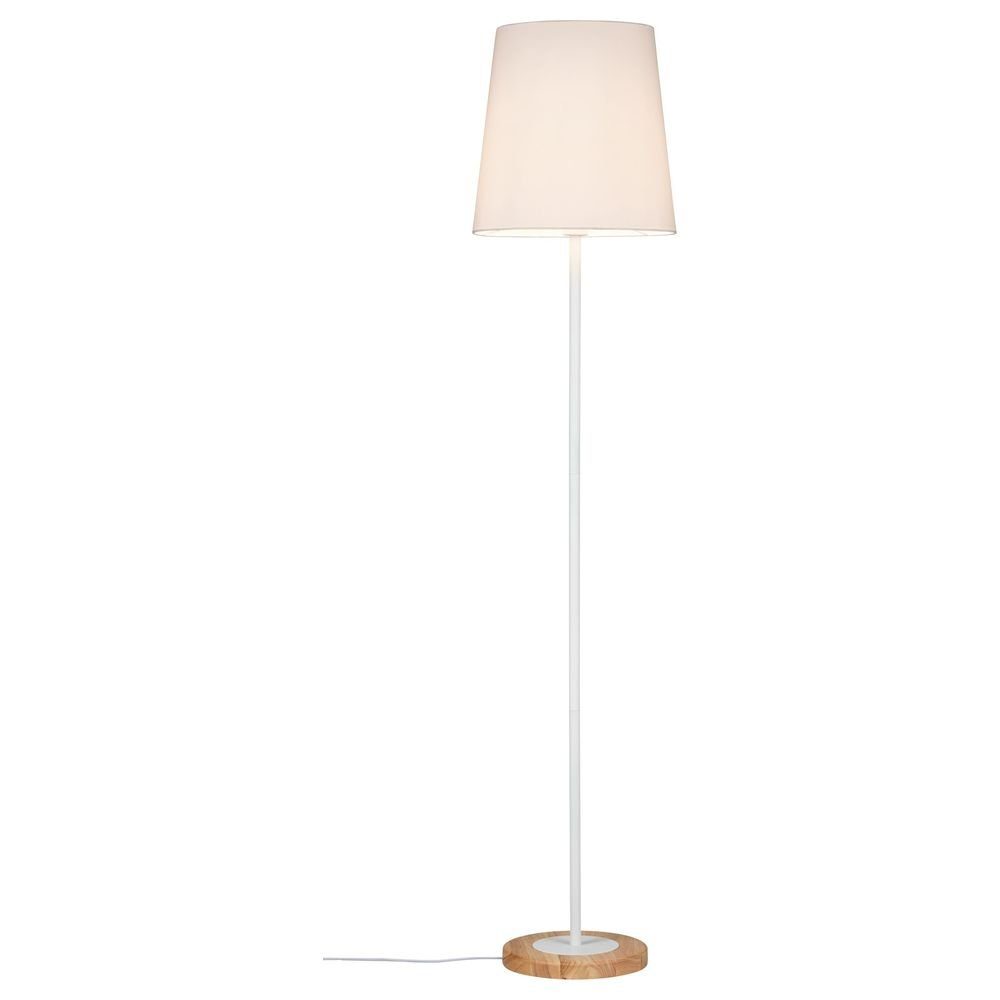 Stoffschirm Leuchtmittel Angabe, Stehlampe Weiß und Stellan Paulmann Stehleuchte keine Standlampe Neordic enthalten: Holz, mit warmweiss, 1-flammig Stehlampe, Nein,