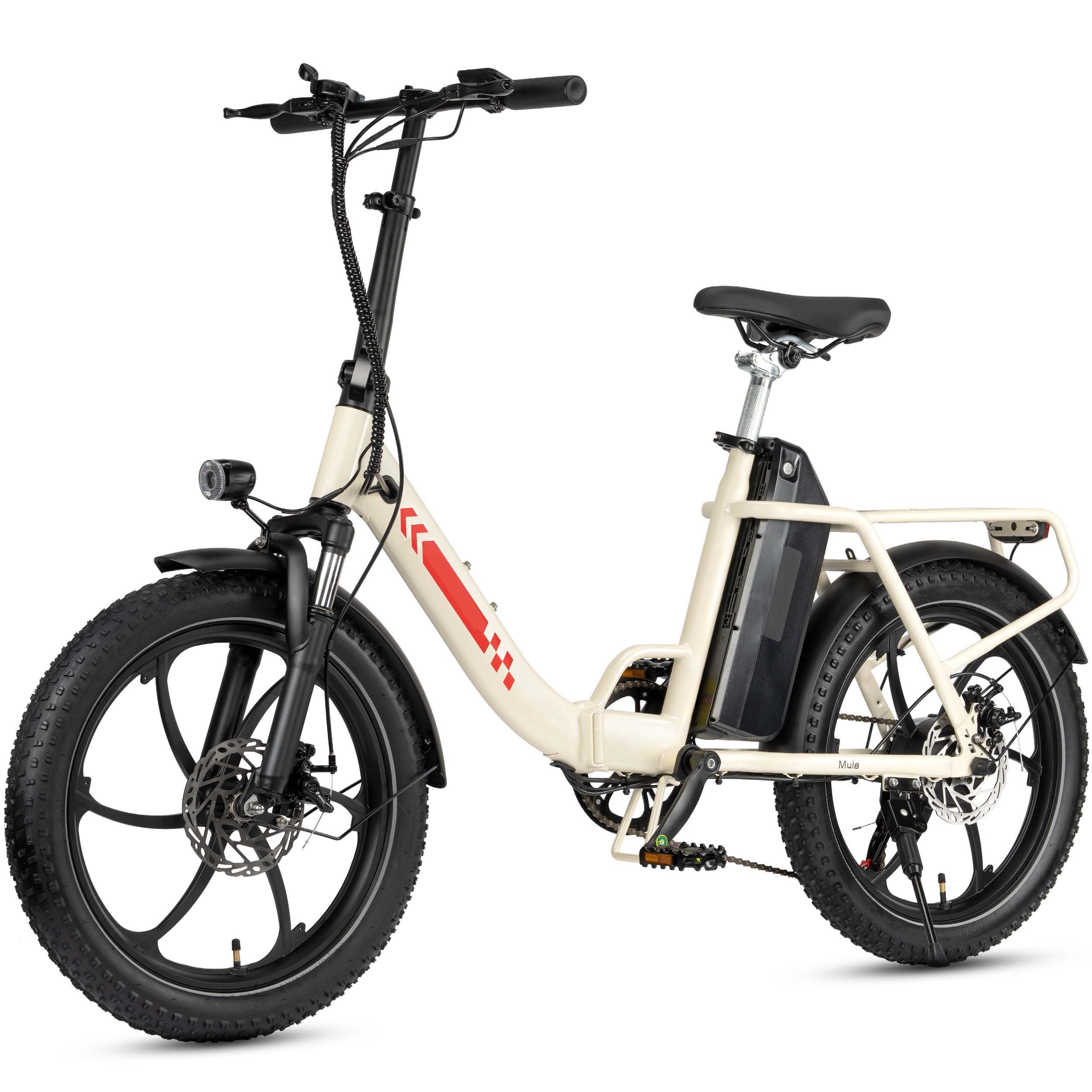 Vankel E-Bike Cityrad Mule Faltbares E-Fahrrad 960WH Pedelec, 48V 20AH 120 km Reichweite, Kettenschaltung, Heckmotor, 960 Wh, Cityrad 7 Gang Shimano,Scheibenbremsen, Kettenschaltung
