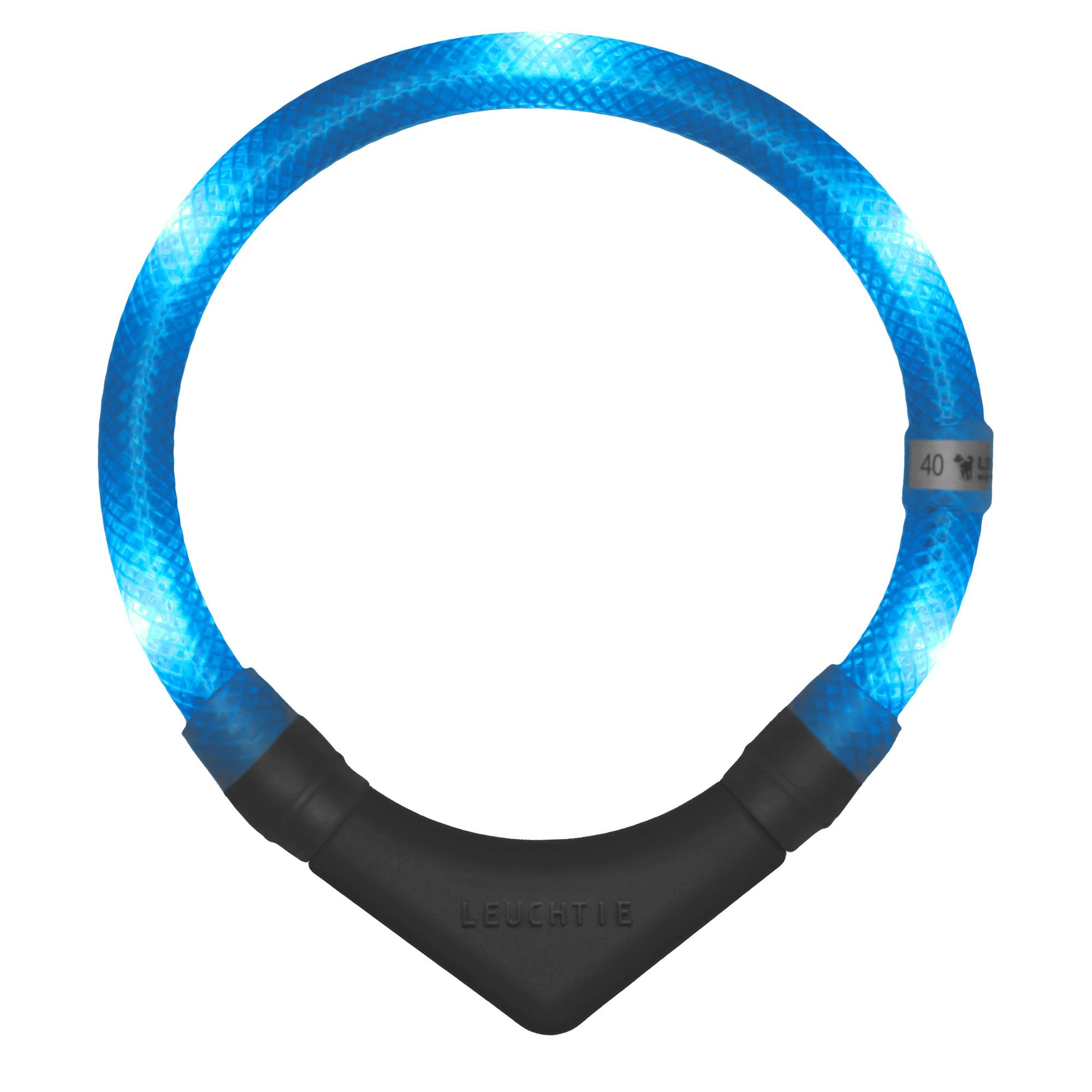 LEUCHTIE Leuchthalsband LEUCHTIE Plus Bewegungssensor eisblau 60, LED-Halsband für Hunde – mit AAA-Batterien, bis zu 100 h Leuchtdauer von LEUCHTIE