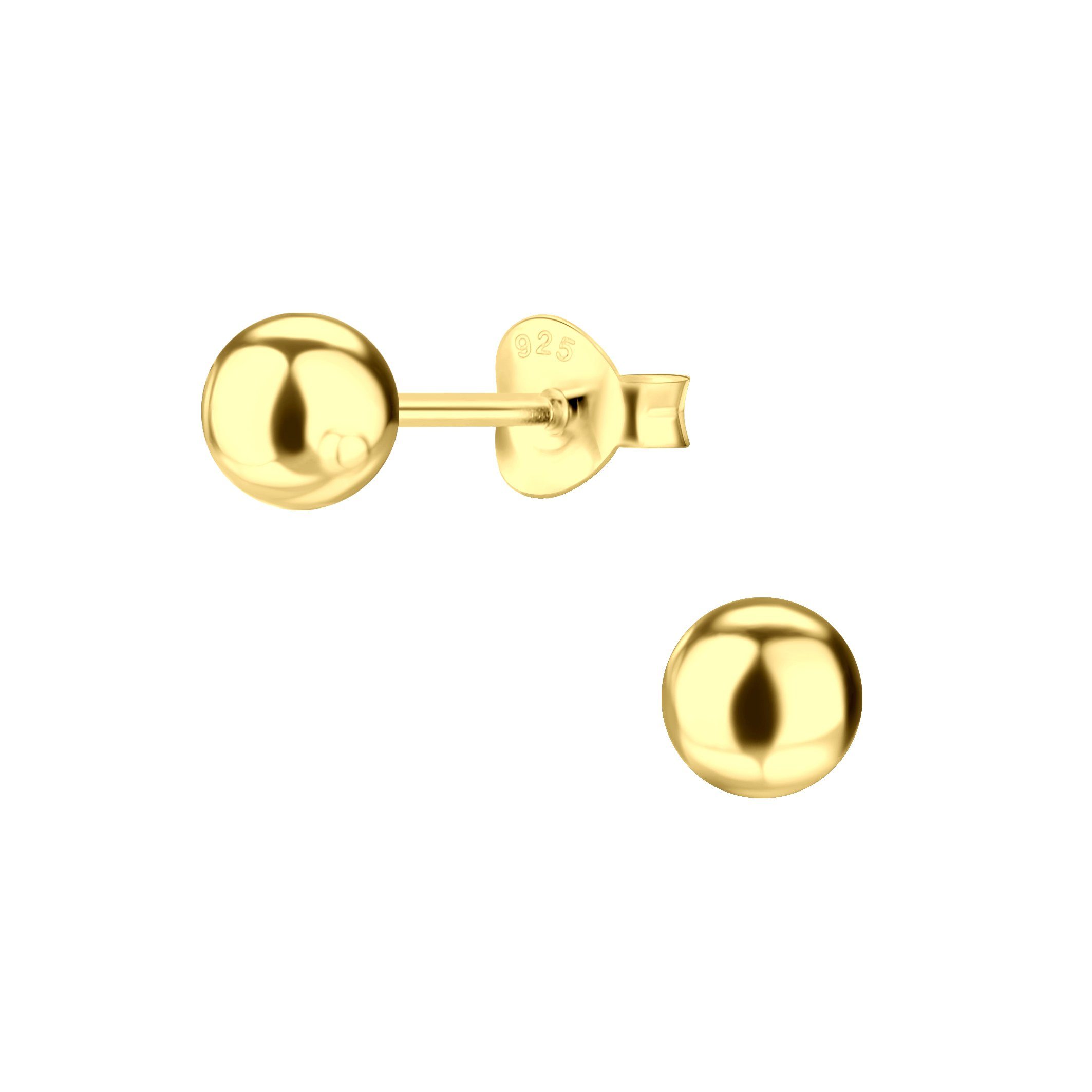 Paar Ohrstecker BALL in Gold, 2-tlg