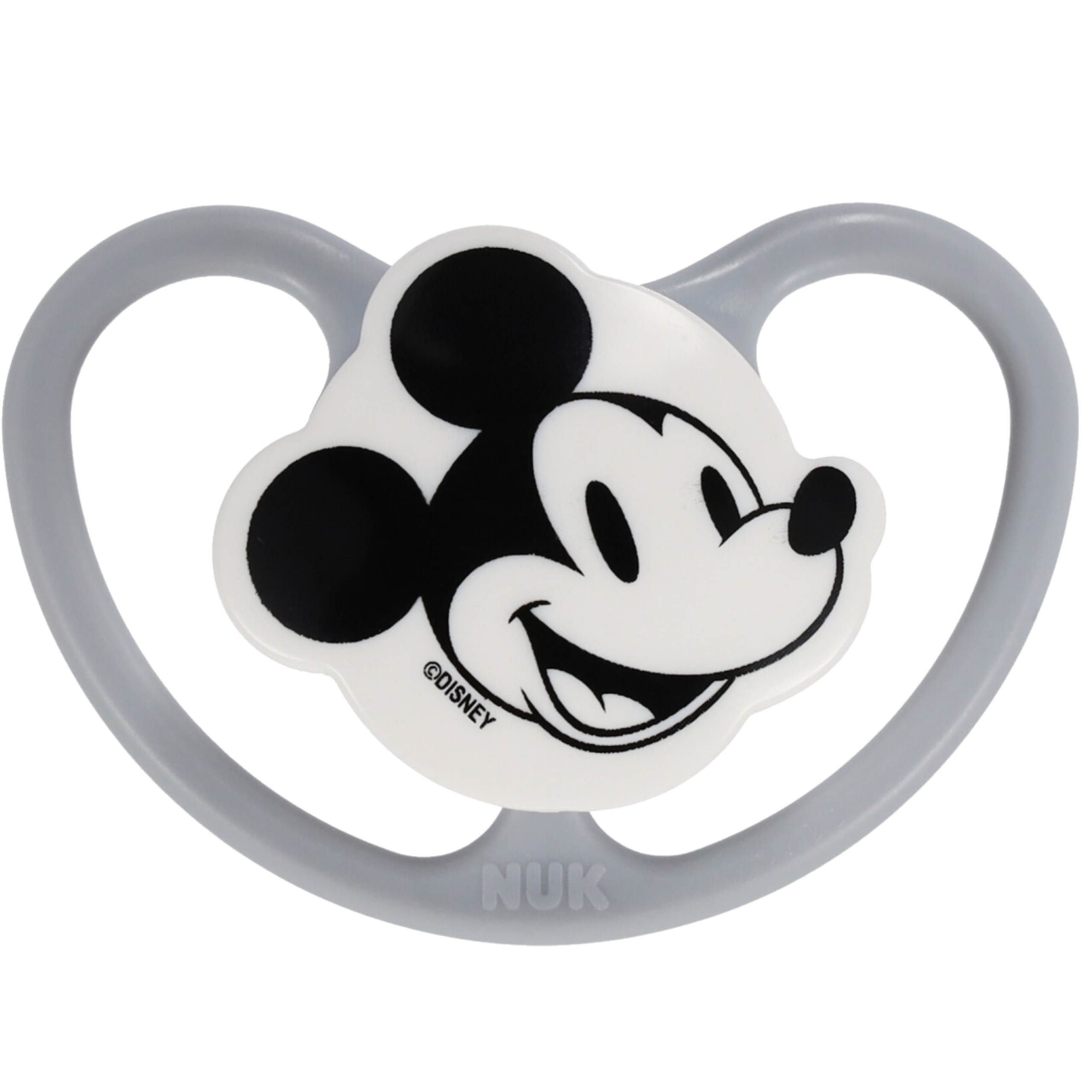 NUK Schnuller NUK Mickey Mouse Schnuller Silikon 18–36 Monate mit Etui