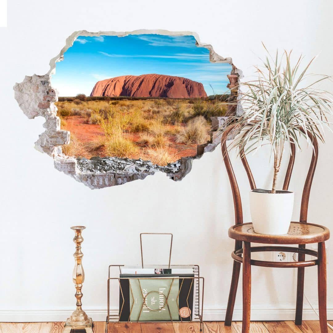 Wandbild Rock Landschaft Ayers K&L Mauerdurchbruch Art Wandtattoo Wüste, Wall Wandtattoo Colombo Australien 3D Aufkleber selbstklebend