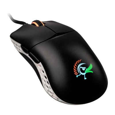 Ducky »Feather ARGB Omron schwarz/weiß« Gaming-Maus (Maus ARGB Omron Switches leicht beleuchtet, schwarz/weiß)