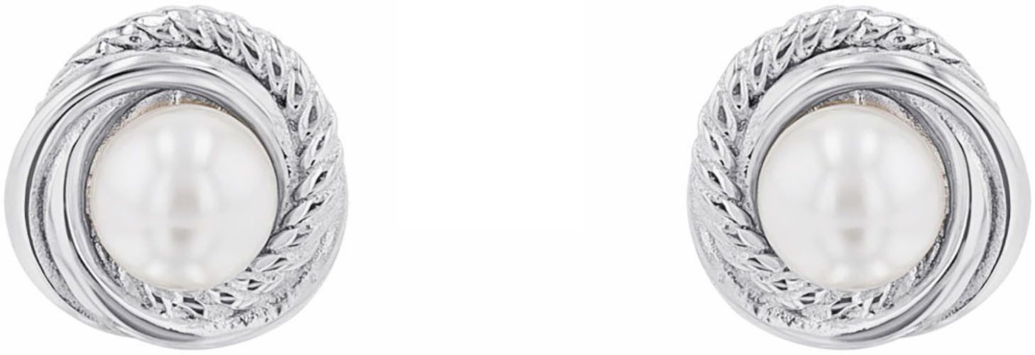 Amor Paar Ohrstecker Knoten-Optik, mit Muschelkernperle