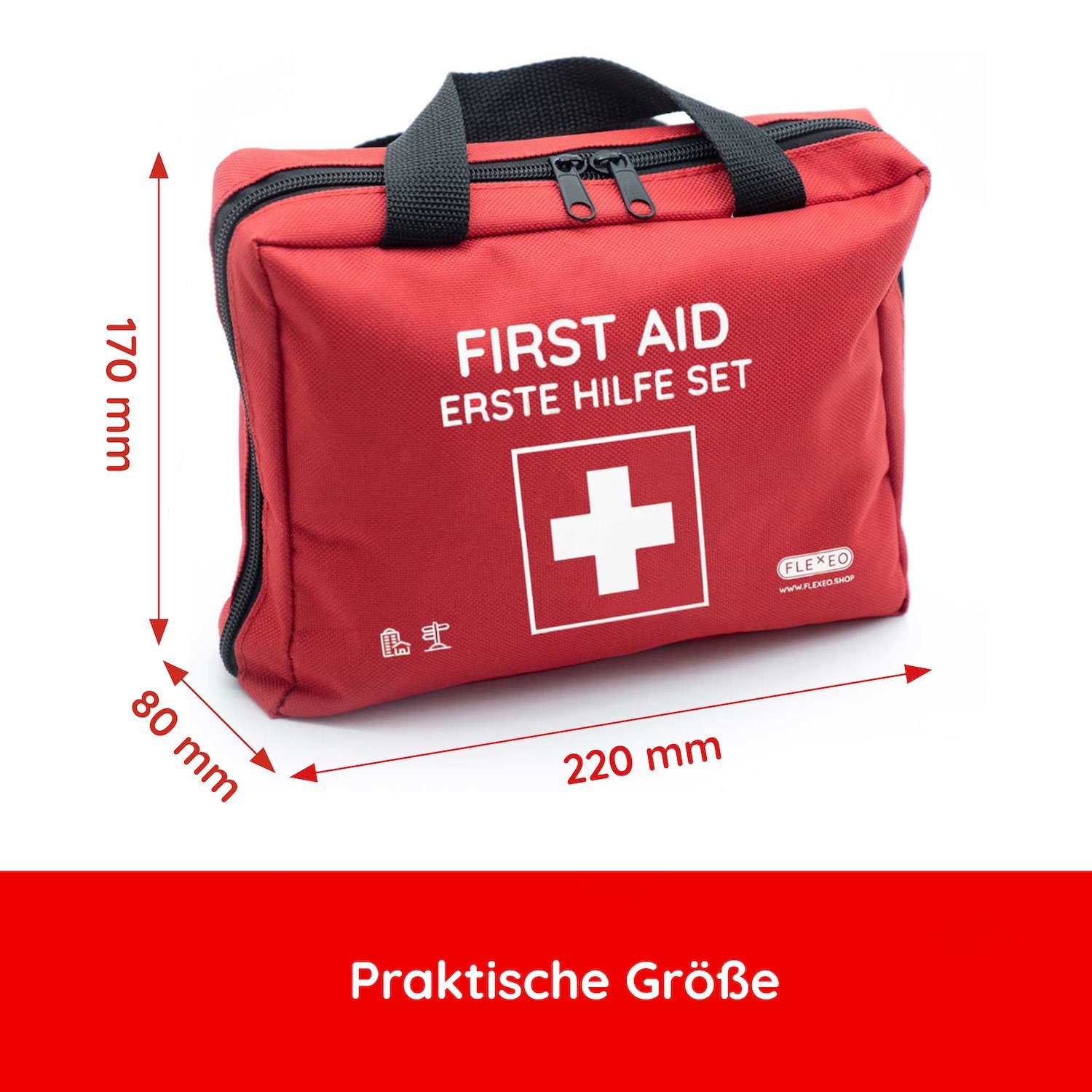 KFZ - Verbandtasche Nylon rot Erste Hilfe - Sicherheit - Zubehör