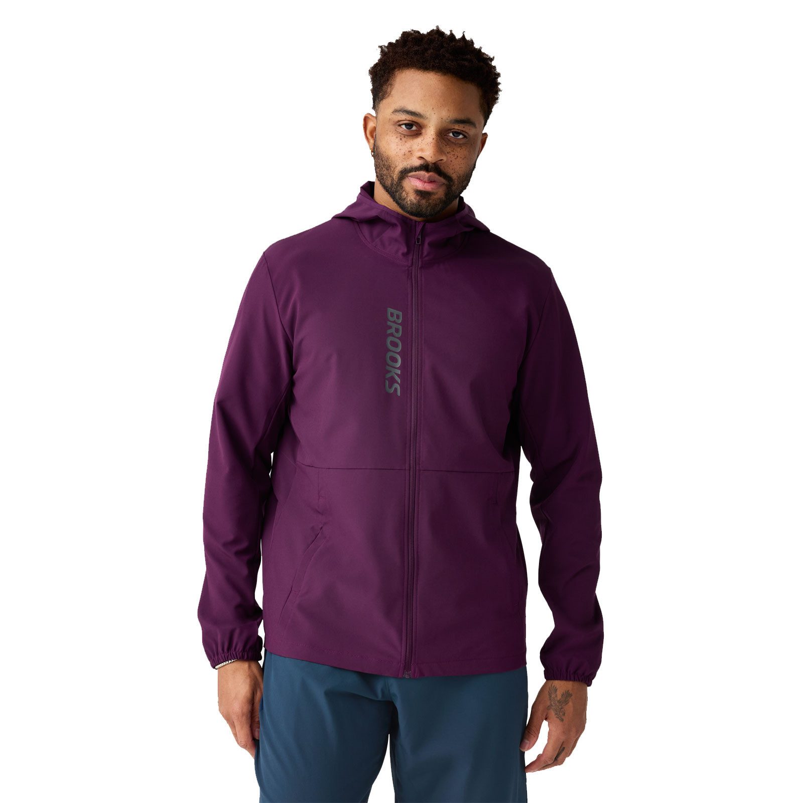 Brooks Laufjacke Canopy Jacket Men 211582-526 Ideal für Leichten Regen und Windiges Wetter