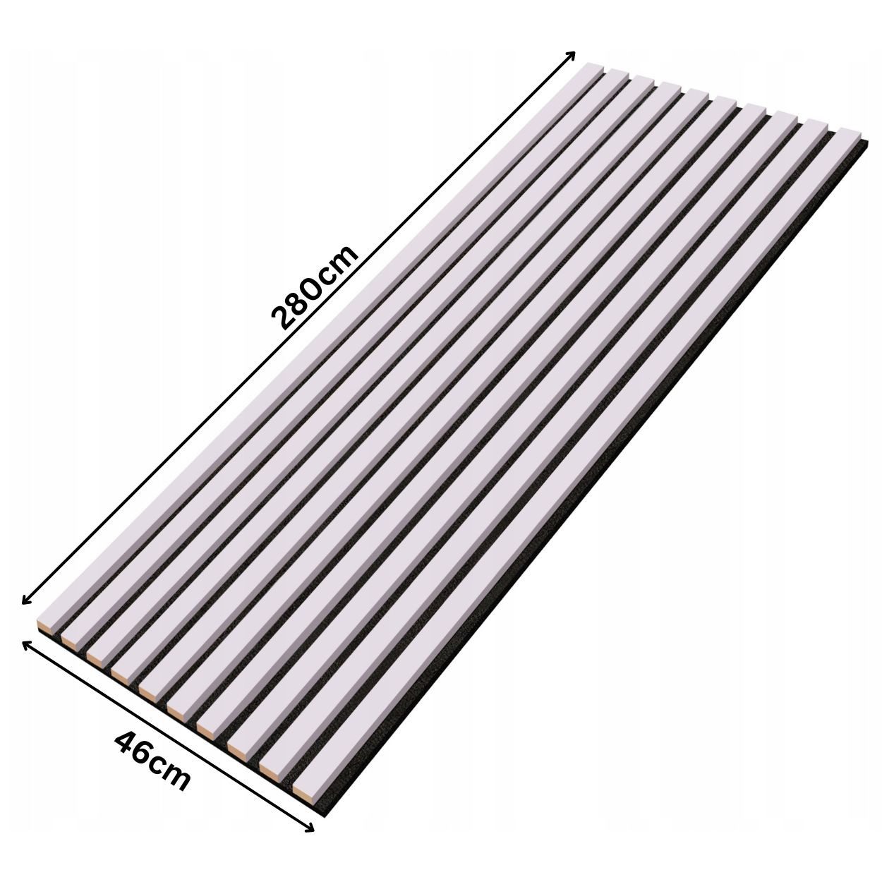 EmsCraft24 Wandpaneel Lamellenpaneel Akustik Akustikpaneel 2750x460x18mm Deckenhoch