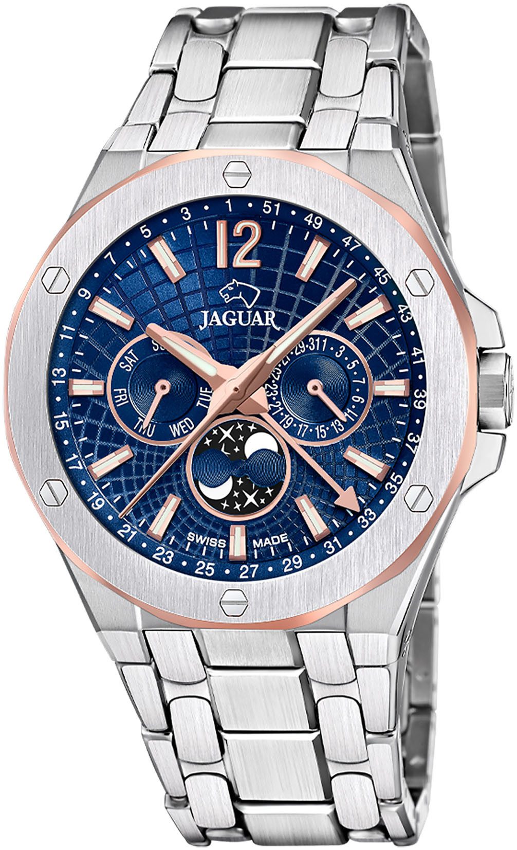 Jaguar Multifunktionsuhr Diplomatic Moonphase J1039/2, Quarzuhr,Armbanduhr, günstig online kaufen