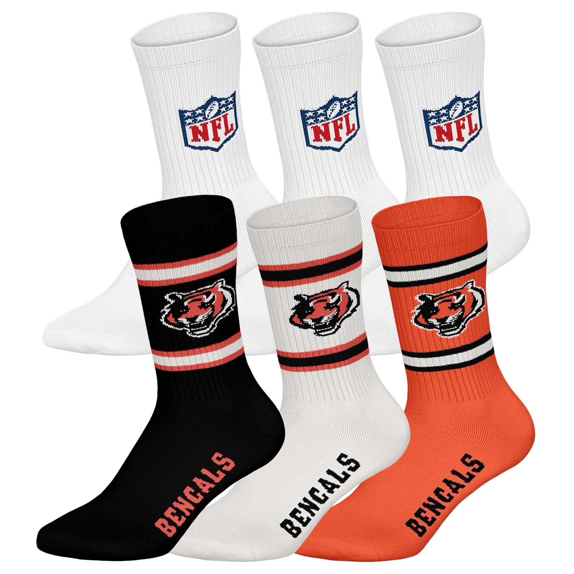 NFL Kurzsocken Unisex Socken 6er Pack Baumwolle (Packung, 6er Pack)