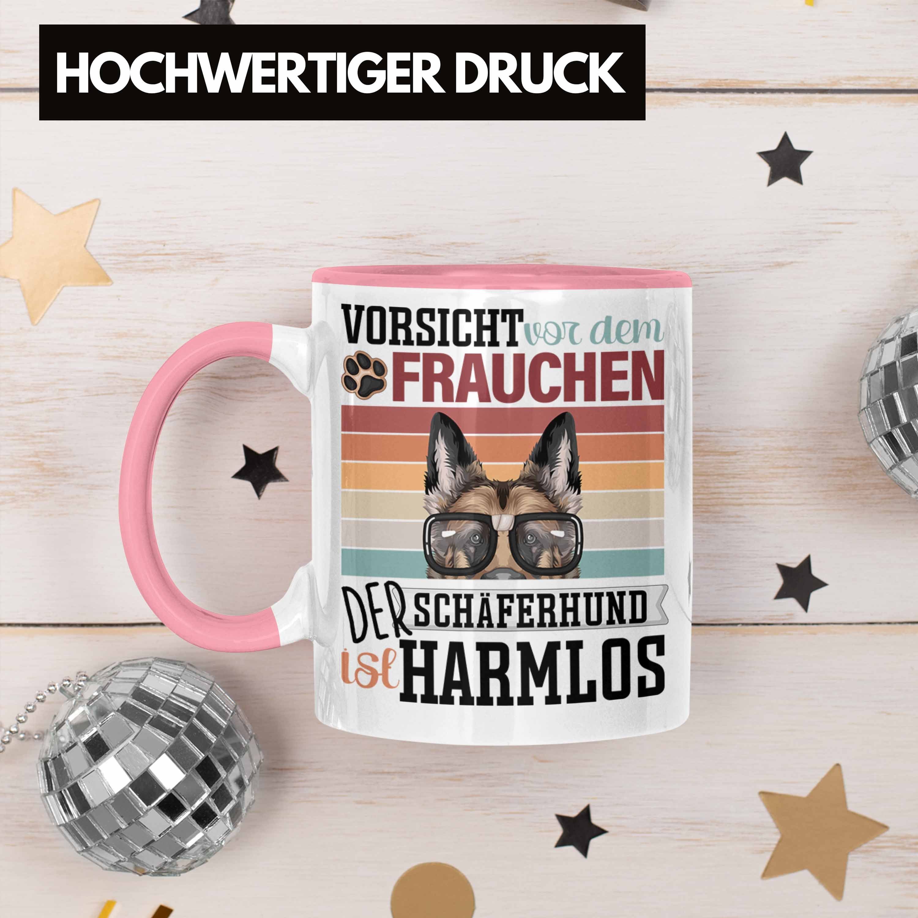 Lustiger Schäferhund Besitzerin Tasse Geschenk Geschen Spruch Tasse Trendation Rosa Frauchen