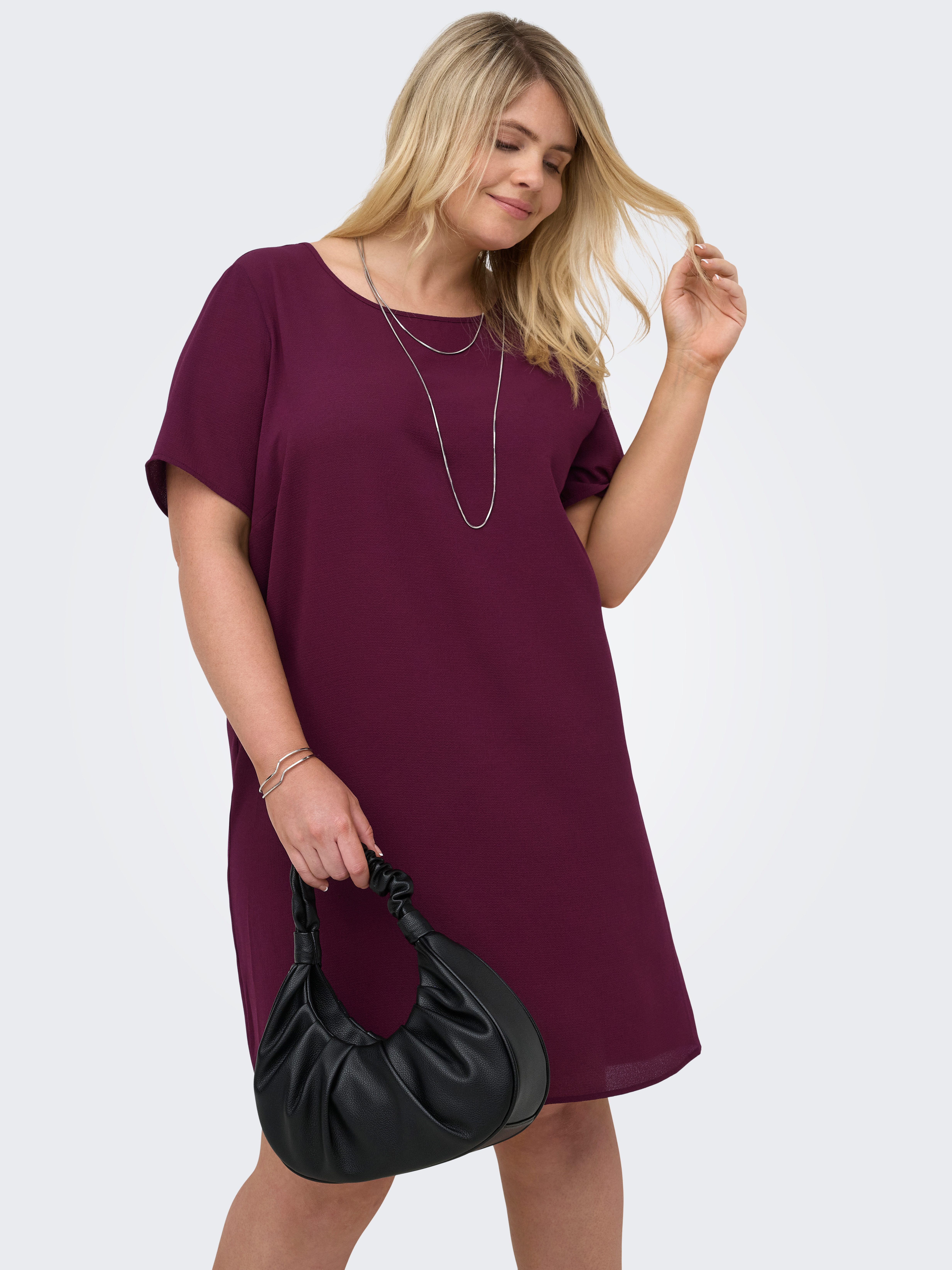 ONLY CARMAKOMA Sommerkleid CARLUX SS TUNIC DRESS WVN NOOS Materialmix, loose fit