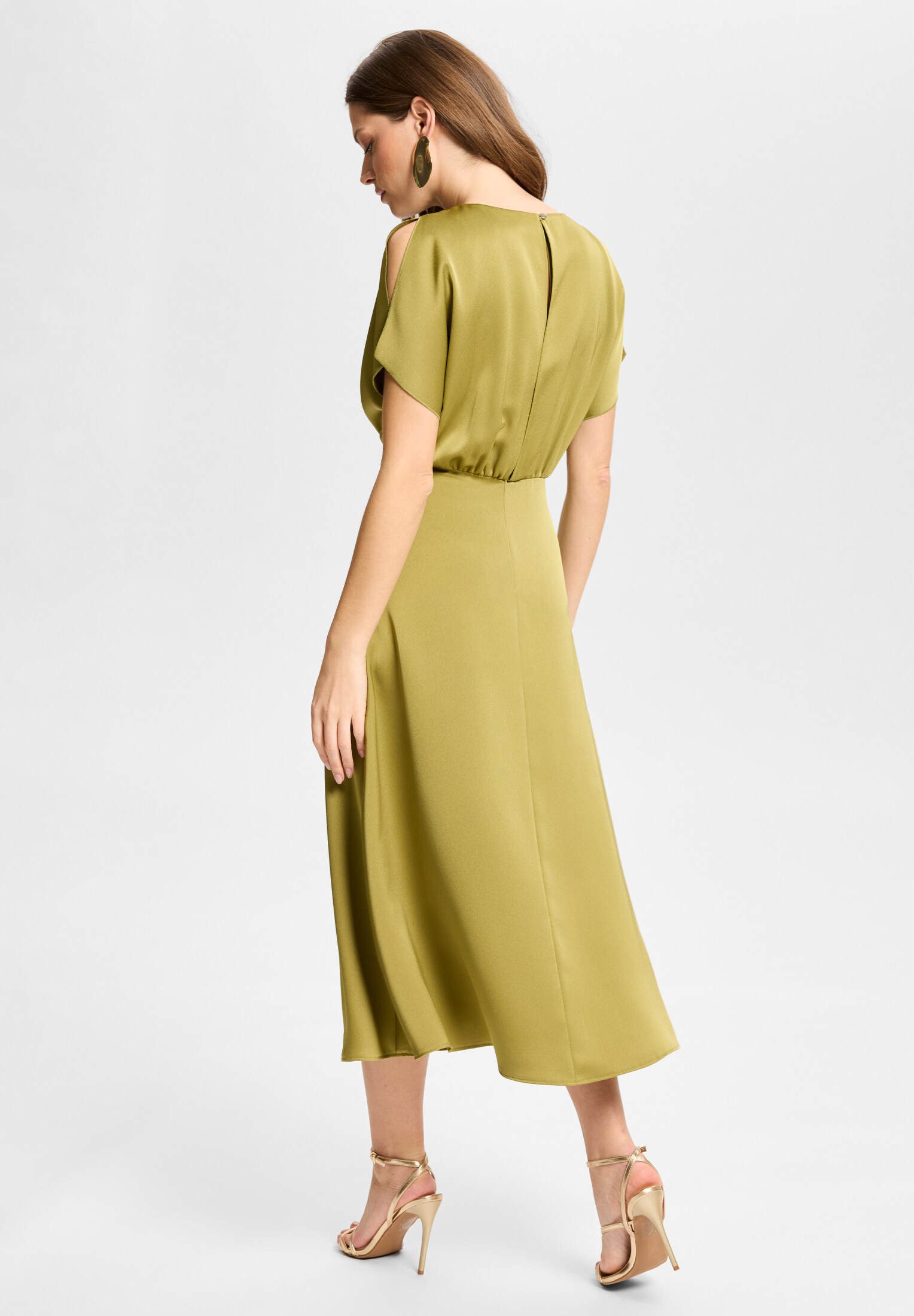 SWING Cocktailkleid Taillierter Schnitt mit fließendem Rockteil
