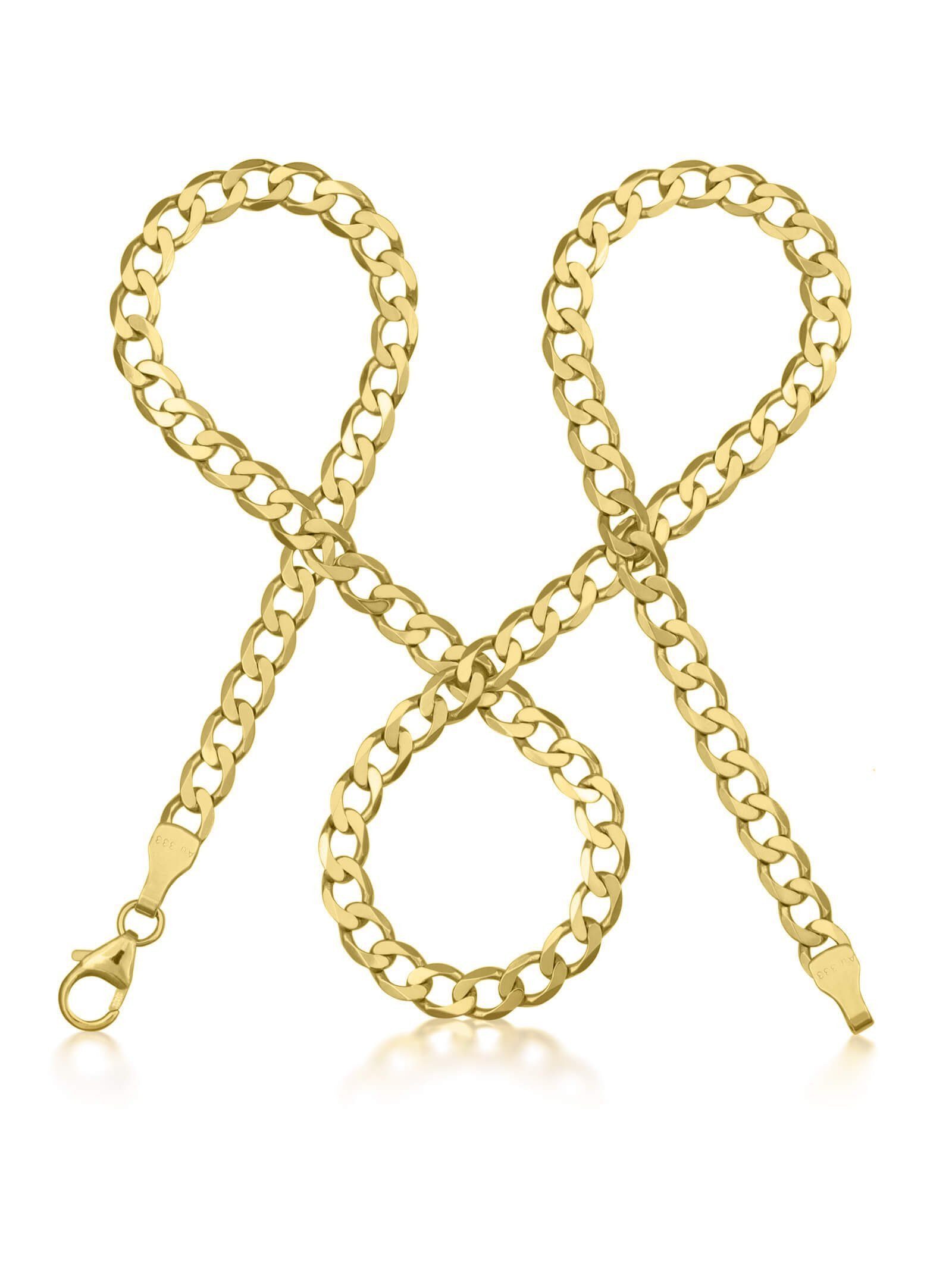 modabilé Goldkette Panzerkette SINCERE Weit 3,9mm 333 Gold (8 Karat), Halskette Herren, Herrenkette 45cm dezent, 333er Kette Made in Germany