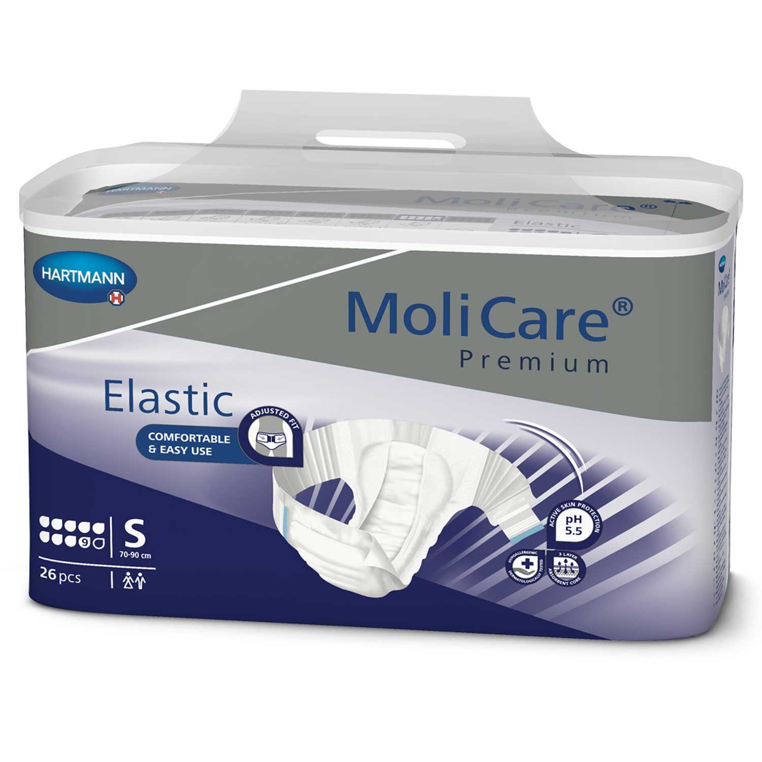 Molicare Inkontinenzslip MoliCare® Premium Elastic 9 Tropfen Größe S Karton á 3 (78-St) für optimalen Sitz