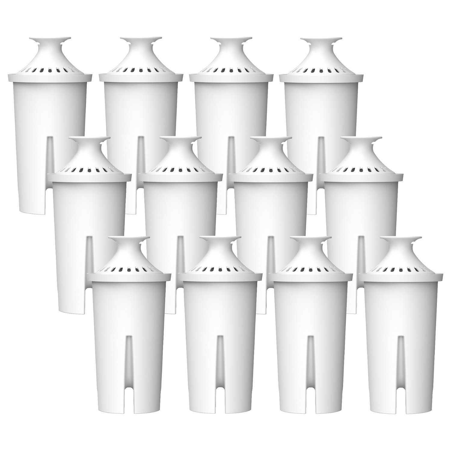 Comedes Kalk- und Wasserfilter 12er Set einsetzbar statt Brita Classic, Zubehör für PearlCo Classic, einsetzbar statt Brita Mavea 107007, 766229, 001529, 10171019, 107007