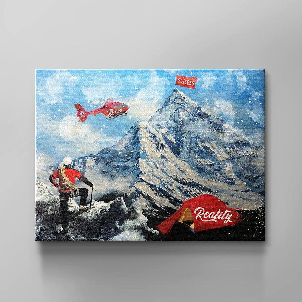 Wandbild für Leinwandbild, DOTCOMCANVAS® Rahmen Lebensenergie pure weißer Motivation & von