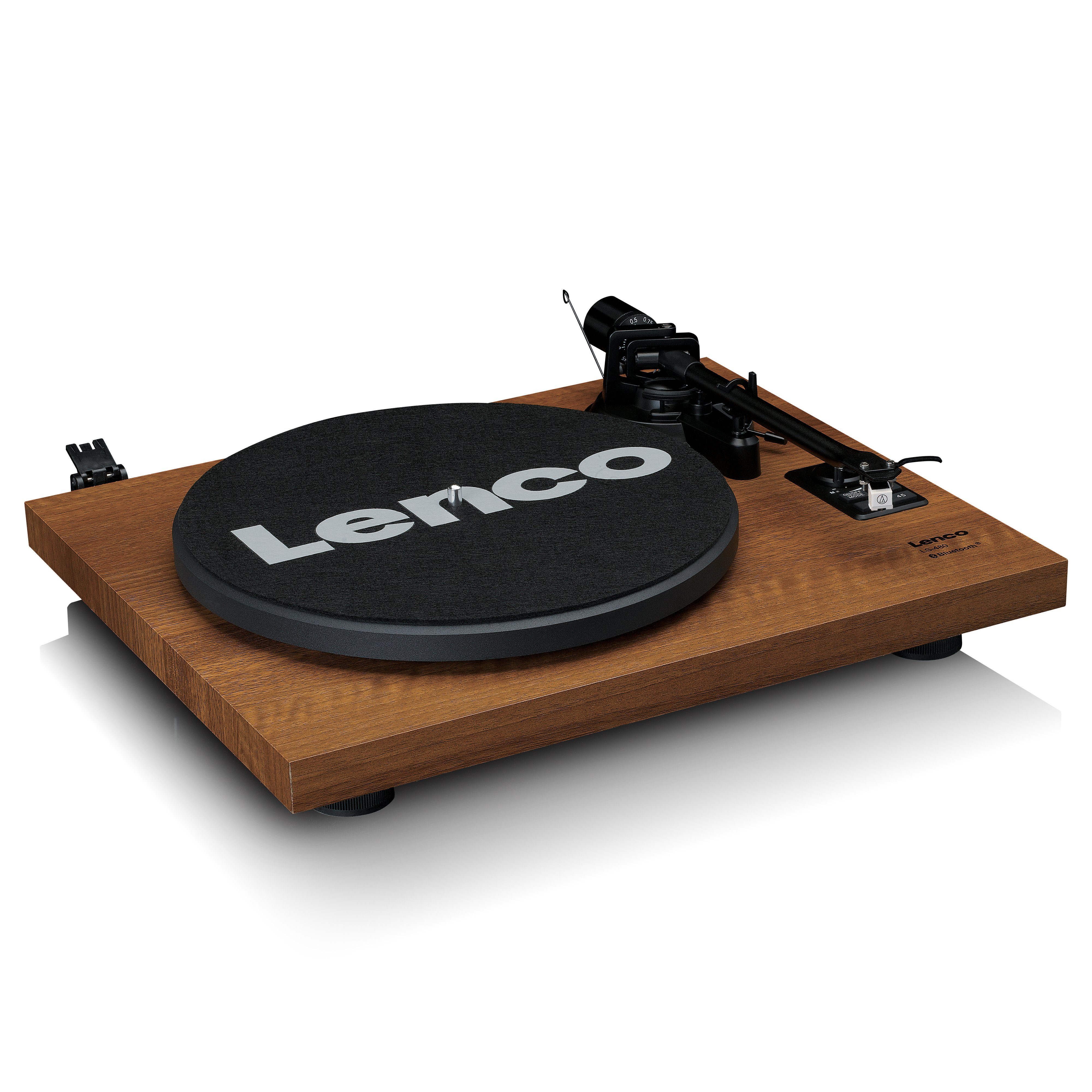 Lenco LS-480WD Plattenspieler (Riemenantrieb, Bluetooth, 60W RMS & Holzlautsprechern mit Bluetooth & Cinch-Adapter) – Bild 4 von 5