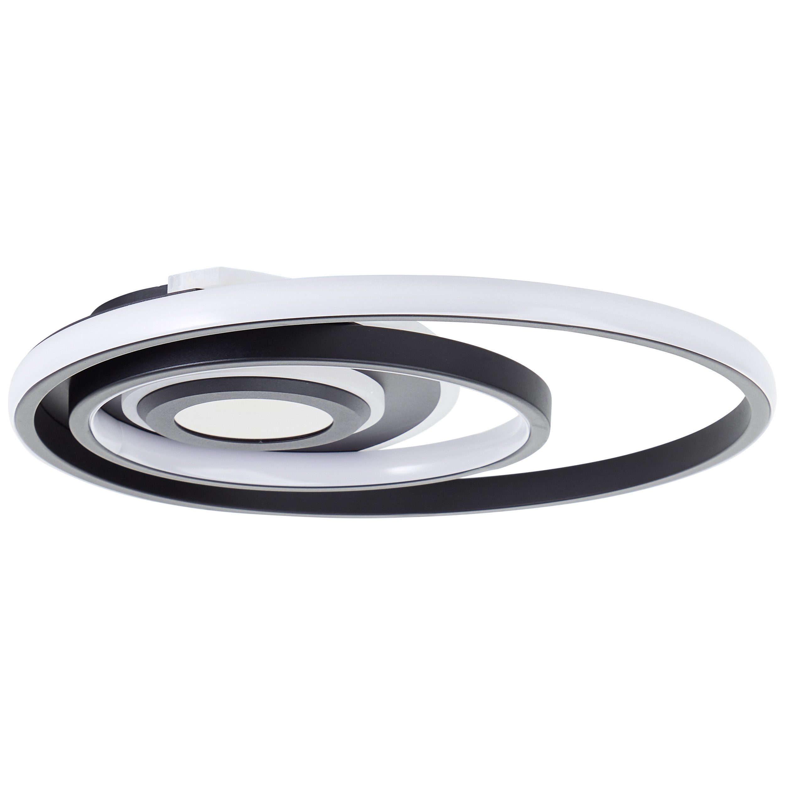 Brilliant LED Deckenleuchte Opame, CCT - über Fernbedienung, Dimmfunktion, Timerfunktion, LED fest integriert, warmweiß - kaltweiß, Ø 41 cm, 4400 lm, dimmbar, 3000-6500 K, Fernbedienung, Metall, schwarz