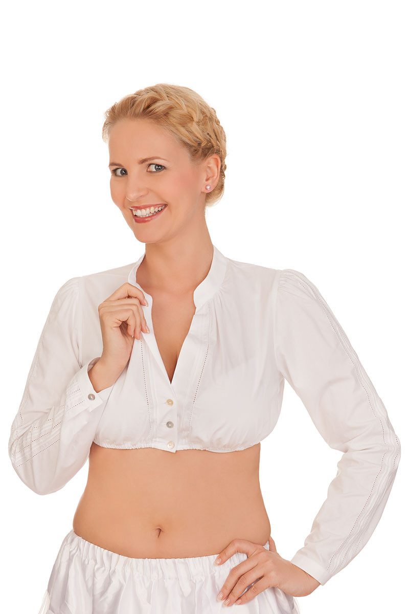 Dirndlbluse Dirndlbluse - ERNA - weiß