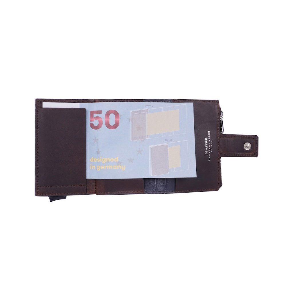 Maître Geldbörse Birkheim C-Four E-Cage Sv8 4060001803 RFID-Schutz braun (1-tlg), RFID-Schutz