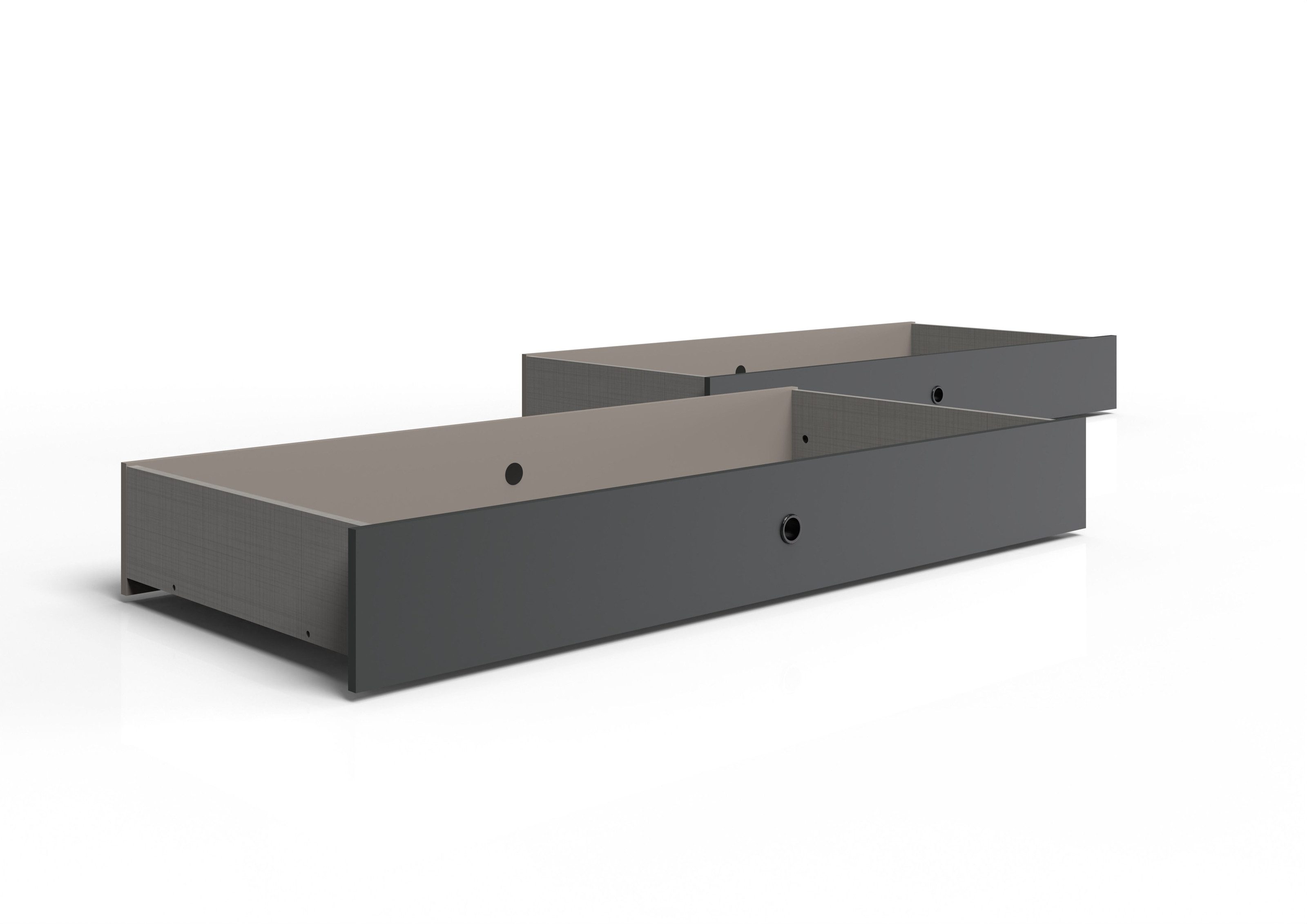 freiraum Bettschubkasten BAHAMAS (2er-Set), (2er-Set) in GRAFIT + SAHARAGRAU - 100x16x60cm (BxHxT)