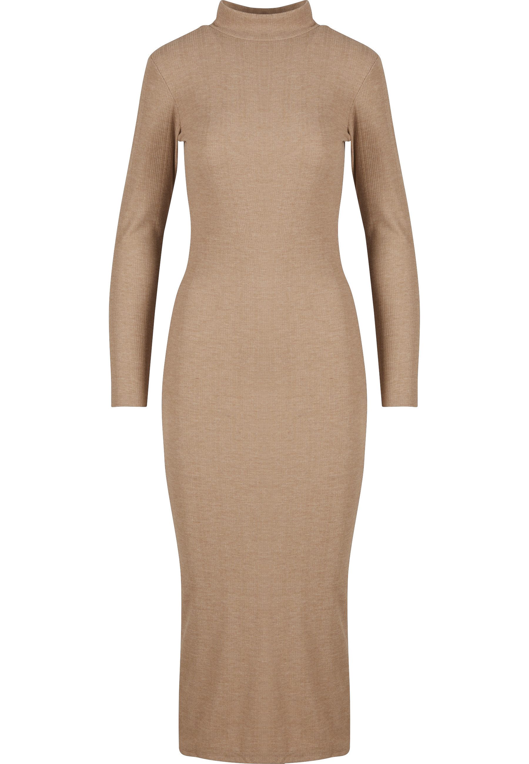 URBAN CLASSICS Shirtkleid Urban Classics Ladies Rib Longlseeve Mockneck Dress (1-tlg)