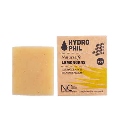 Hydrophil Handseife Lemongras Seife - Naturseife - 80 g, 1-tlg., Wasserneutral, Vegan & Fair
