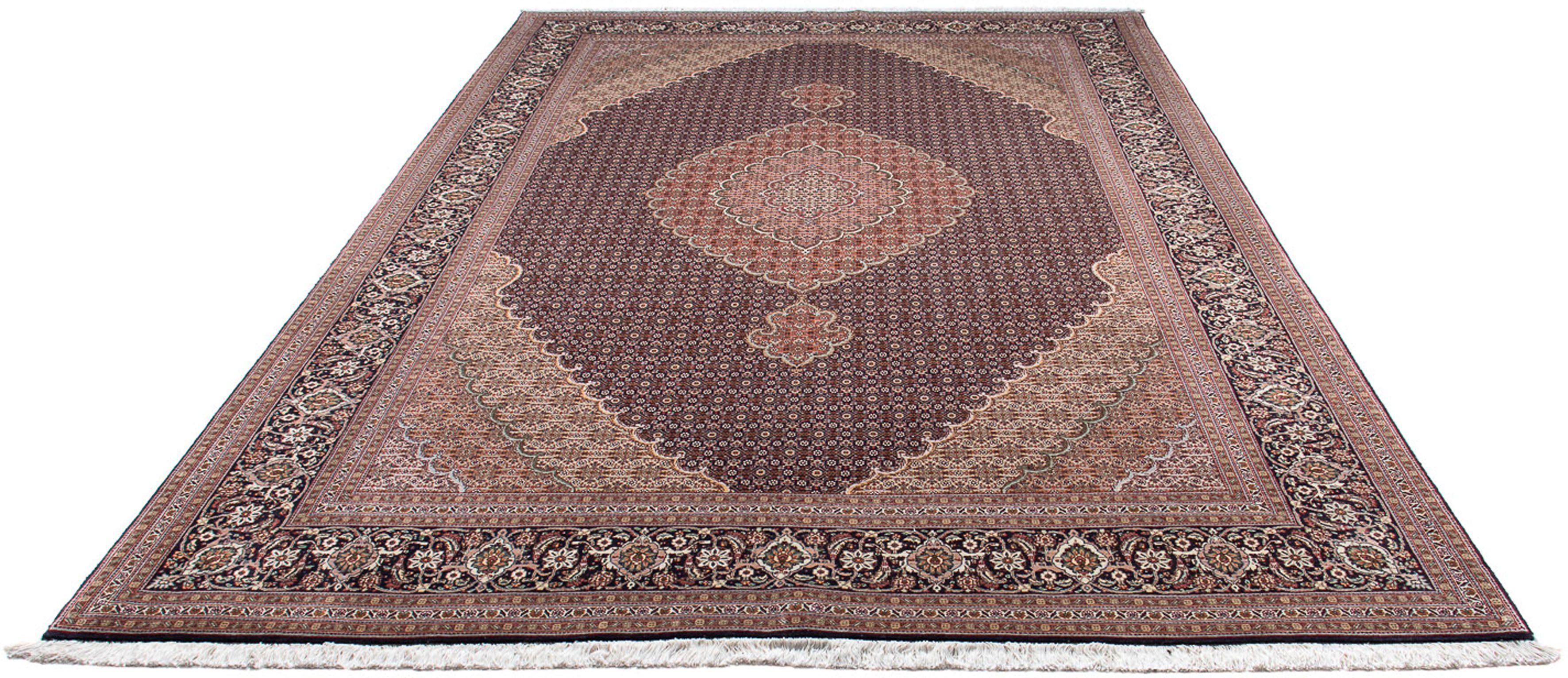 Orientteppich Perser - Täbriz - Royal - 315 x 204 cm - dunkelblau, morgenland, rechteckig, Höhe: 7 mm, Wohnzimmer, Handgeknüpft, Einzelstück mit Zertifikat | Kurzflor-Teppiche