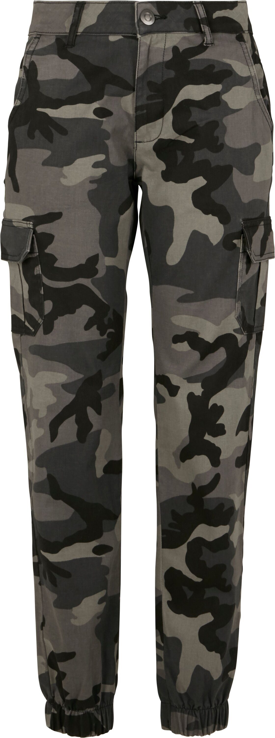URBAN CLASSICS Cargohose Damen Ladies High Waist Camo (1-tlg) darkcamouflage Cargo Pants